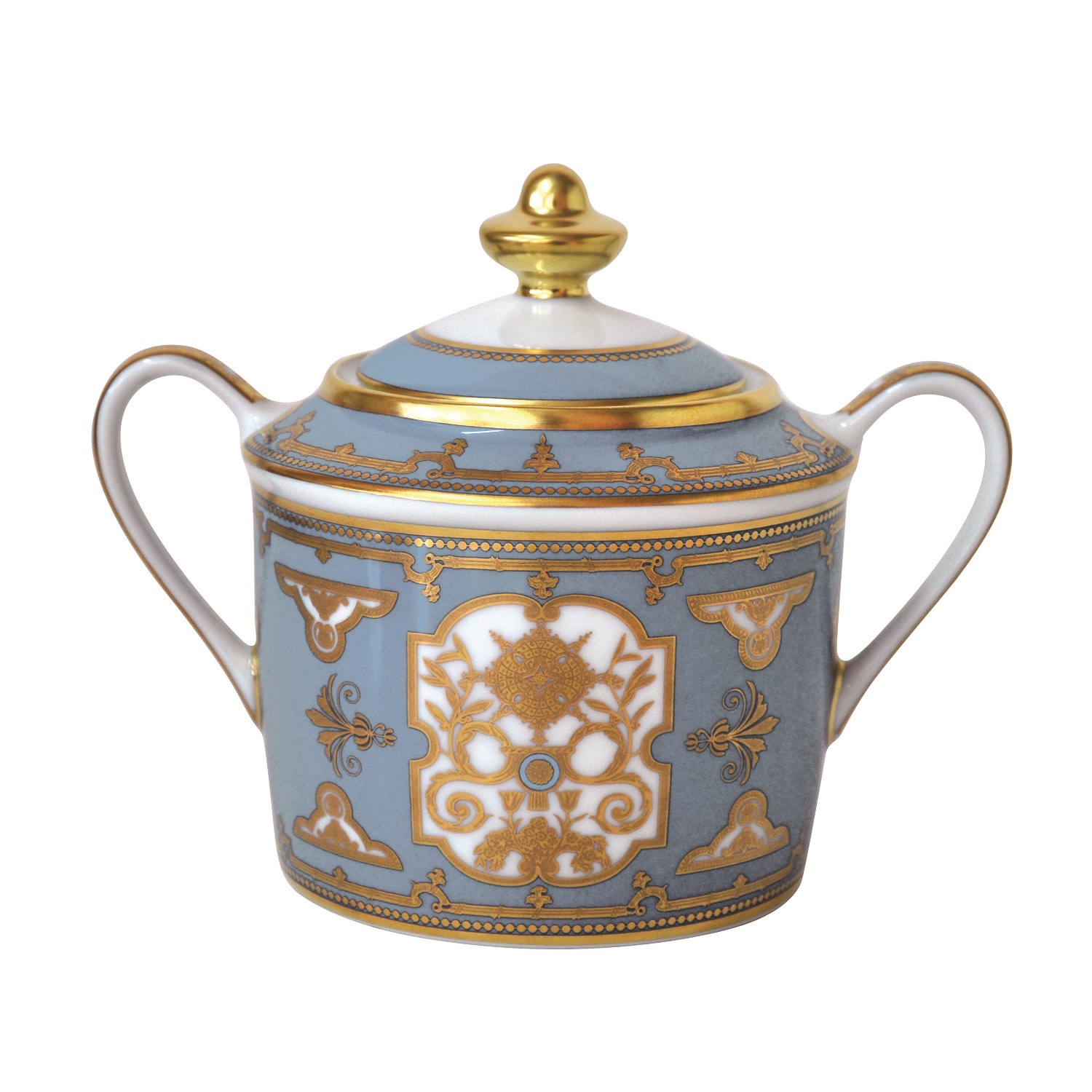 Sucrier 6 tasses en porcelaine de la collection Aux rois flanelle Bernardaud