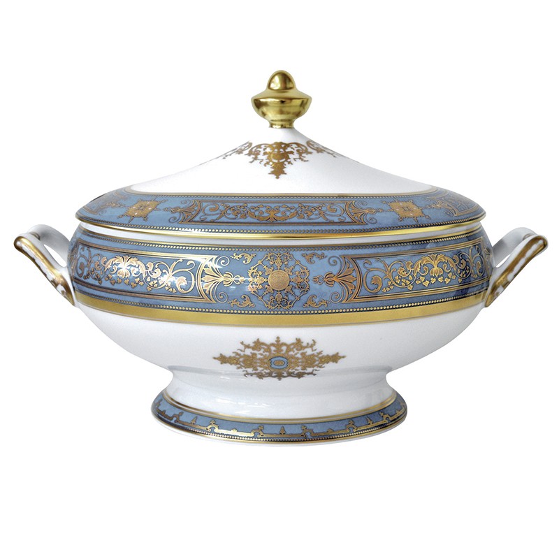 China Soup tureen of the collection Aux rois flanelle | Bernardaud