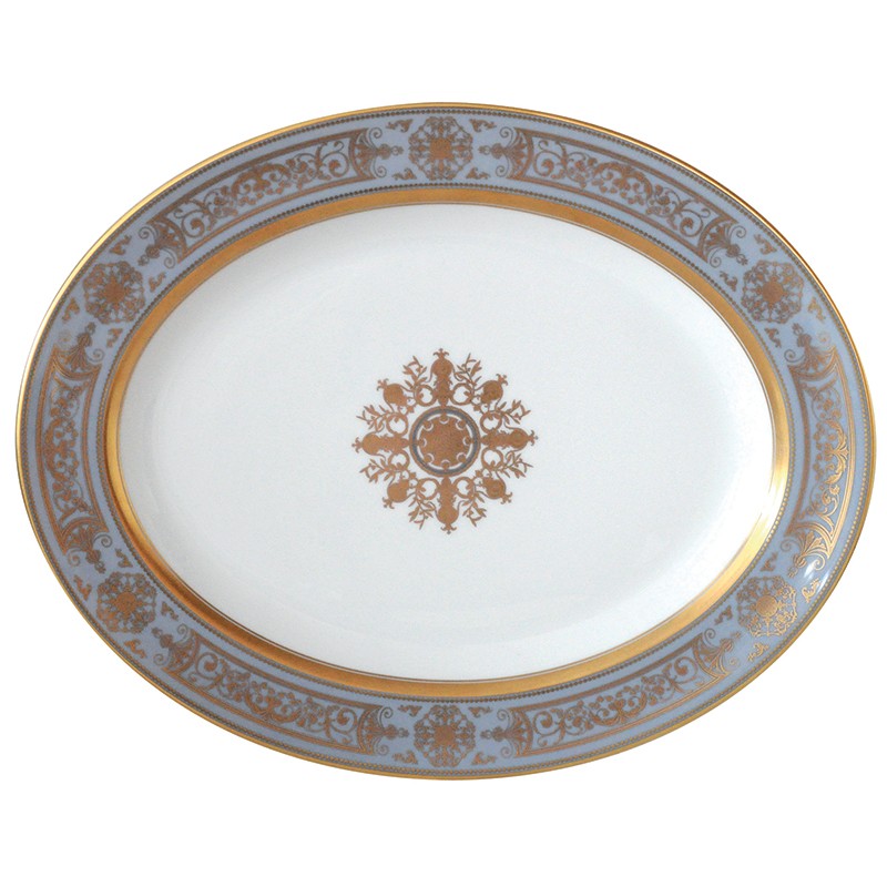 China Oval platter 15" of the collection Aux rois flanelle | Bernardaud