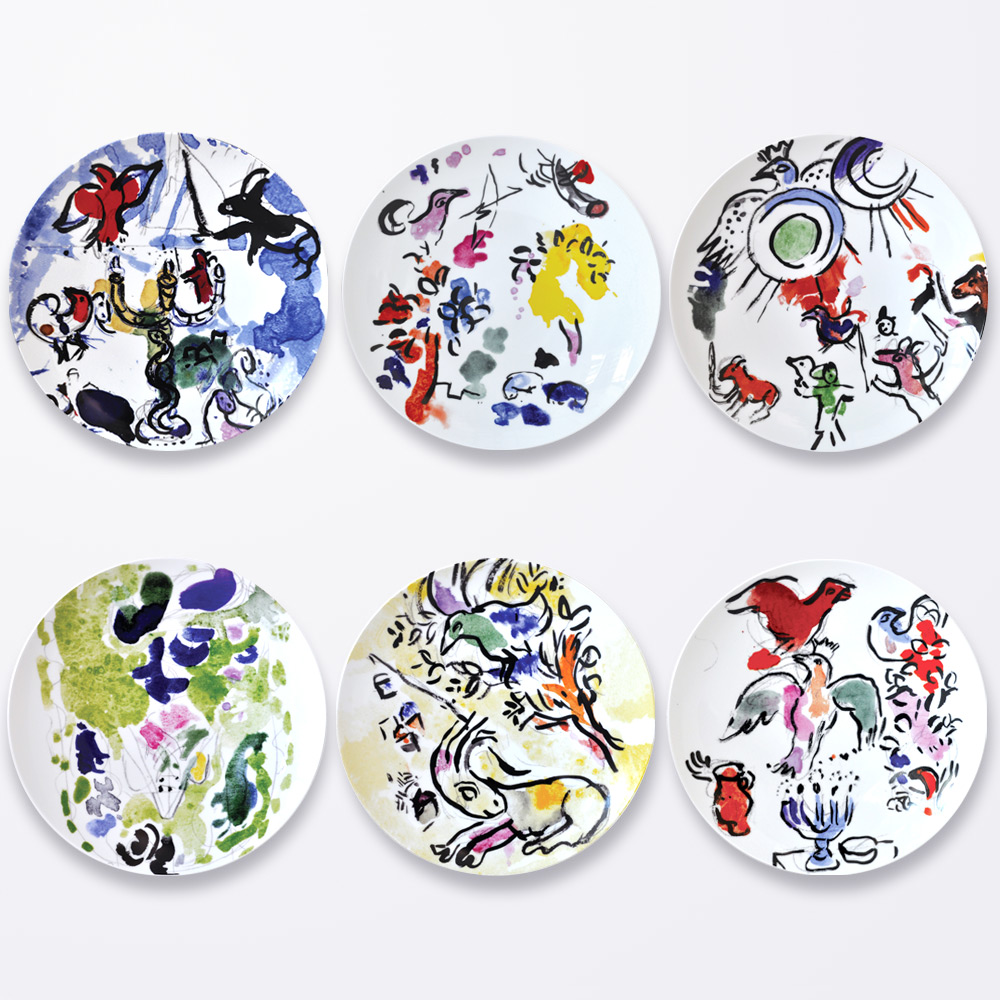 Coffret de 6 assiettes à dessert Chagall · Opéra national de Paris