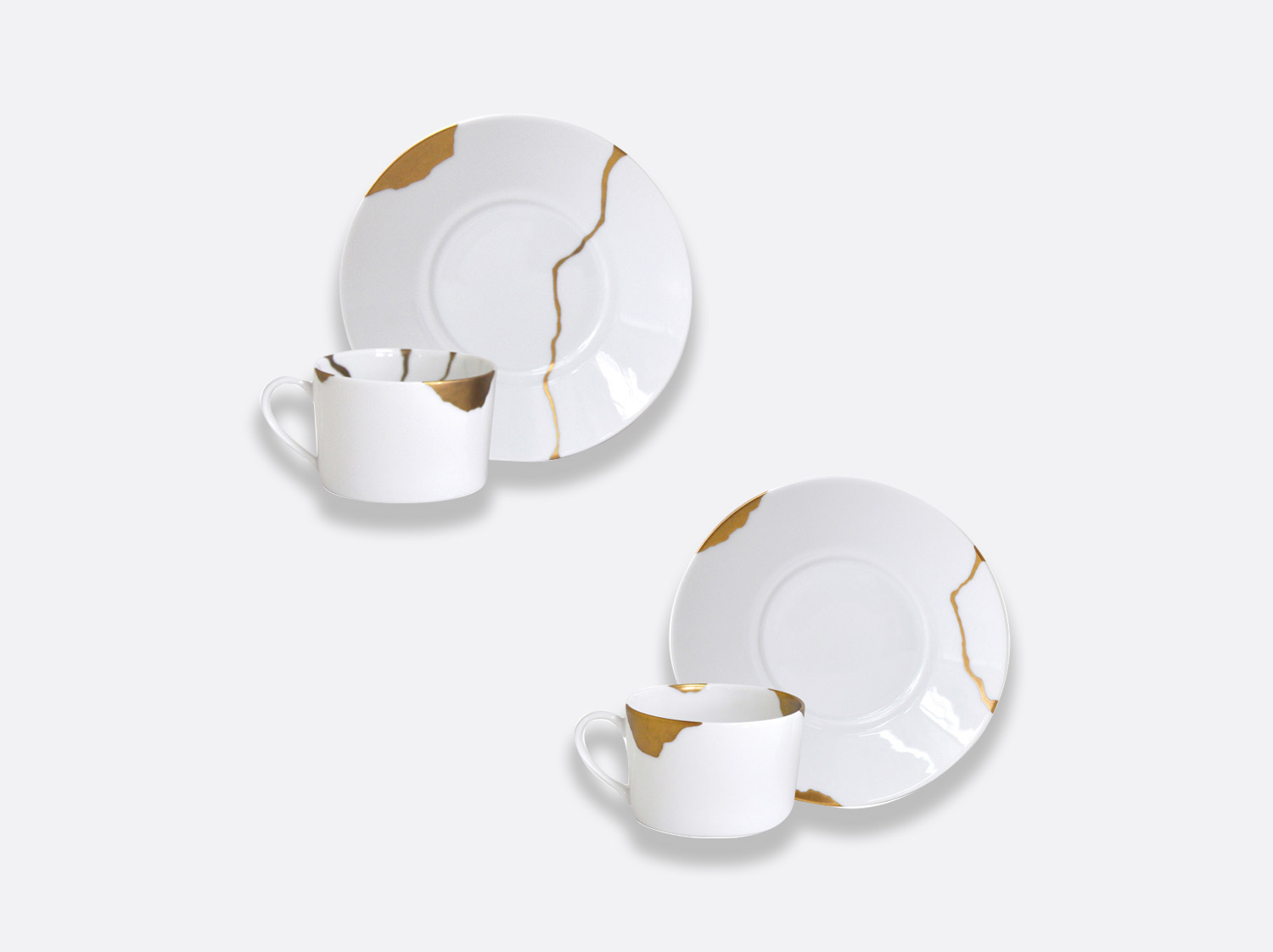 China Set of 2 assorted breakfast cups & saucers 25 cl of the collection Kintsugi | Bernardaud