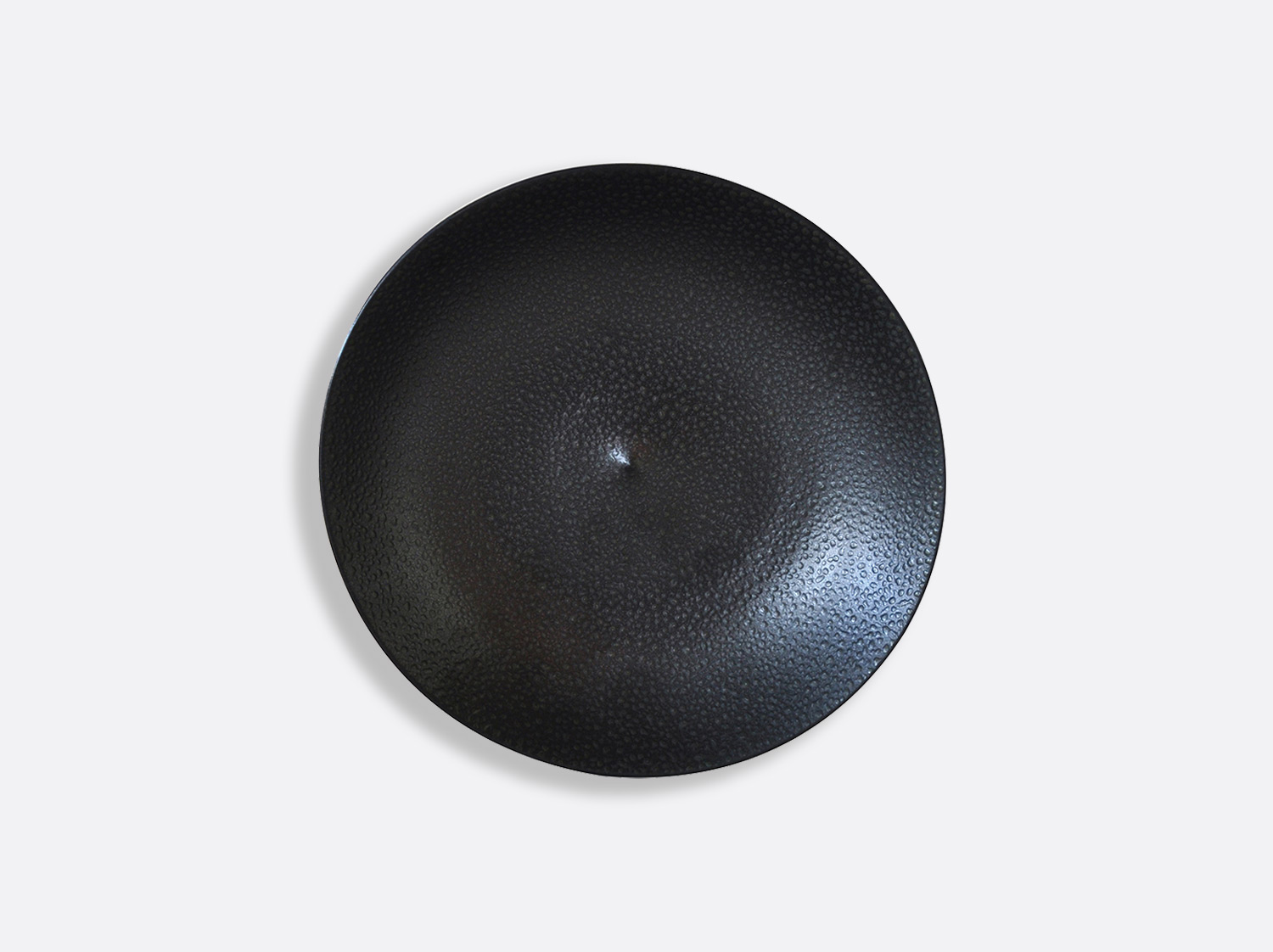 Assiette 16 cm en porcelaine de la collection Bulle sable noir Bernardaud