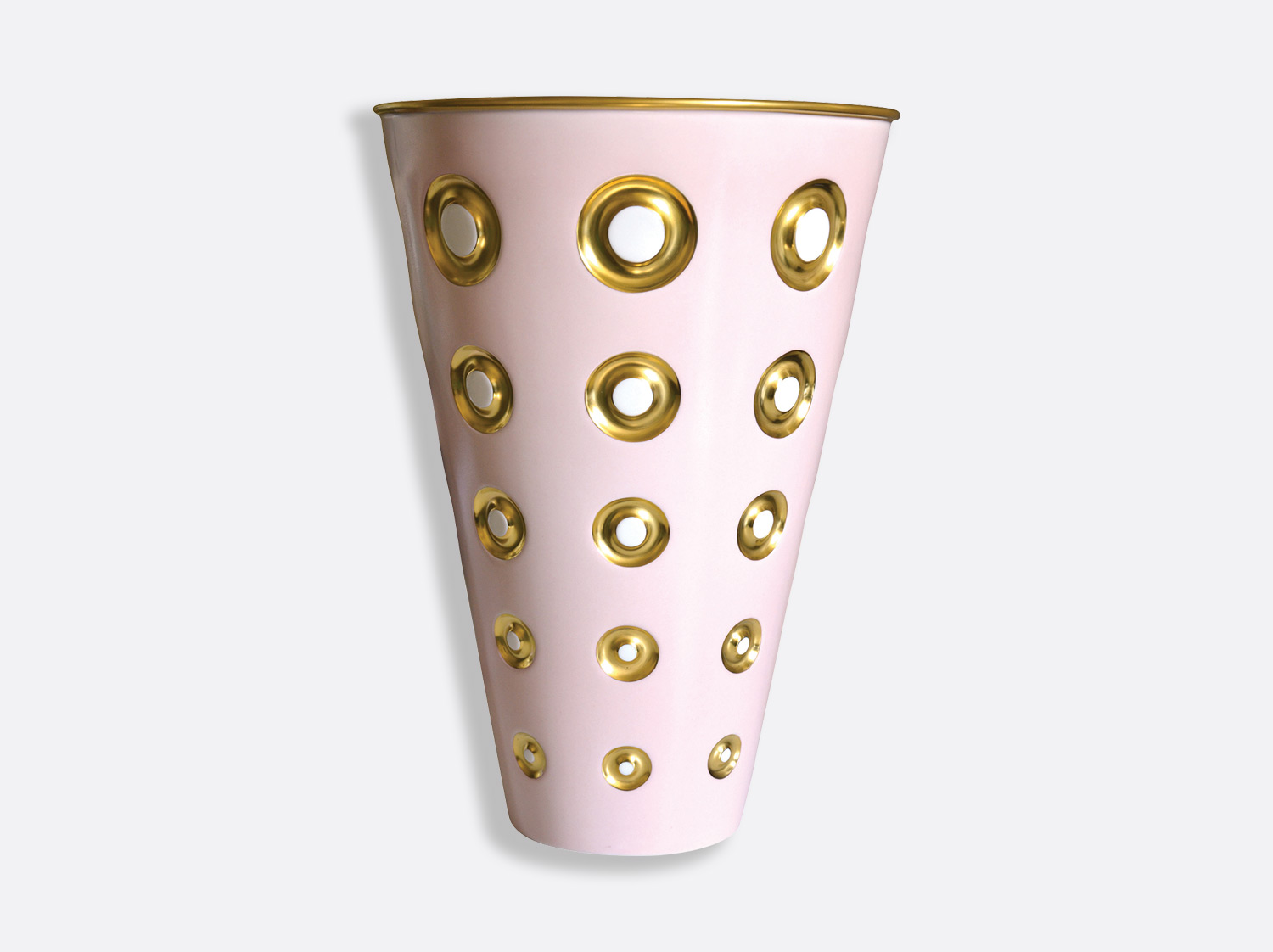 Vase H. 37,5 cm en porcelaine de la collection Panarea rose Bernardaud