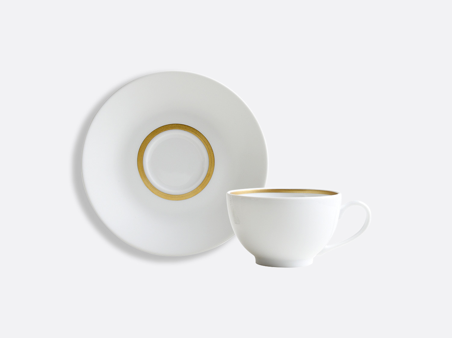 China Teacup and saucer 4.5 oz of the collection Cronos or | Bernardaud