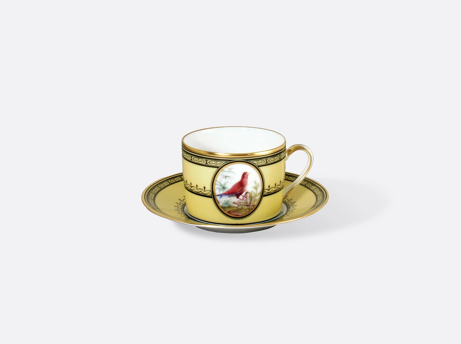 Tasse et soucoupe à thé Le rolle de Madagascar 15 cl en porcelaine de la collection Le rolle de madagascar Bernardaud