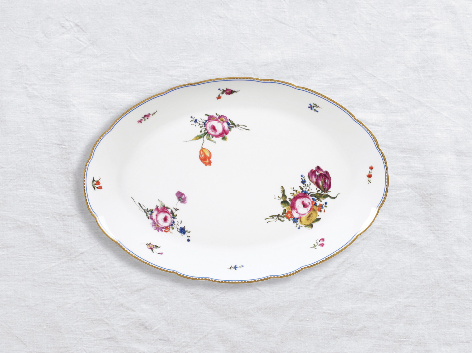 Plat ovale 38 cm en porcelaine de la collection A la reine Bernardaud