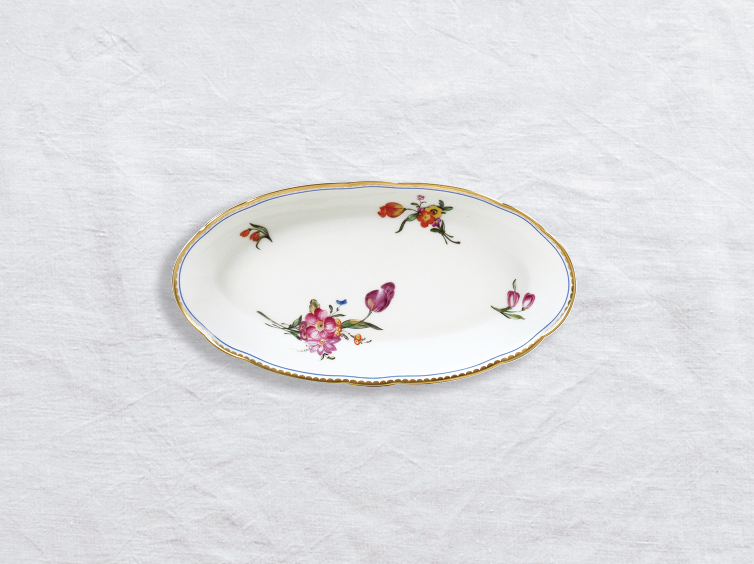 Ravier 21 x 15 cm en porcelaine de la collection A la reine Bernardaud