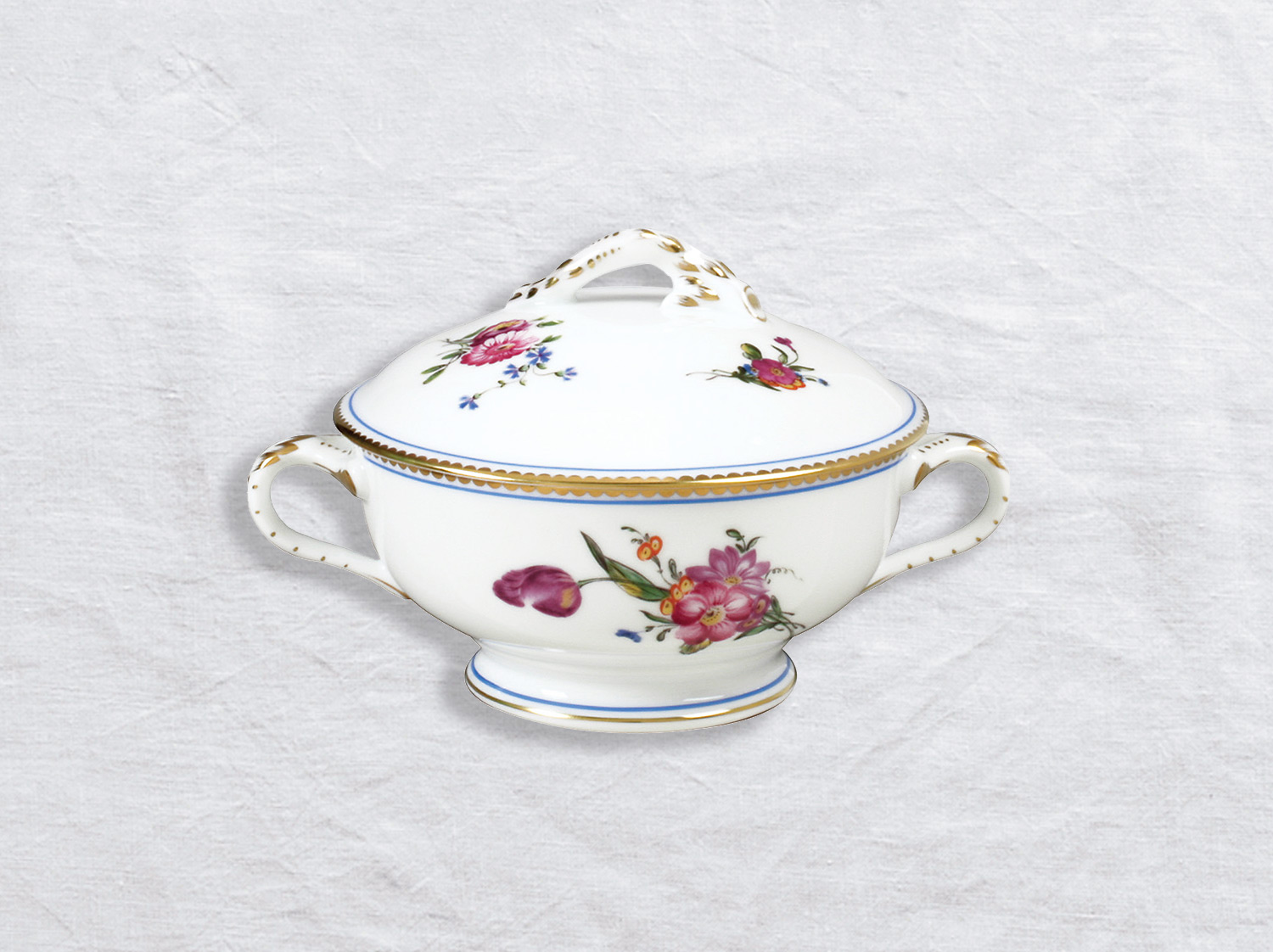 Écuelle couverte (saucière) 44 cl en porcelaine de la collection A la reine Bernardaud