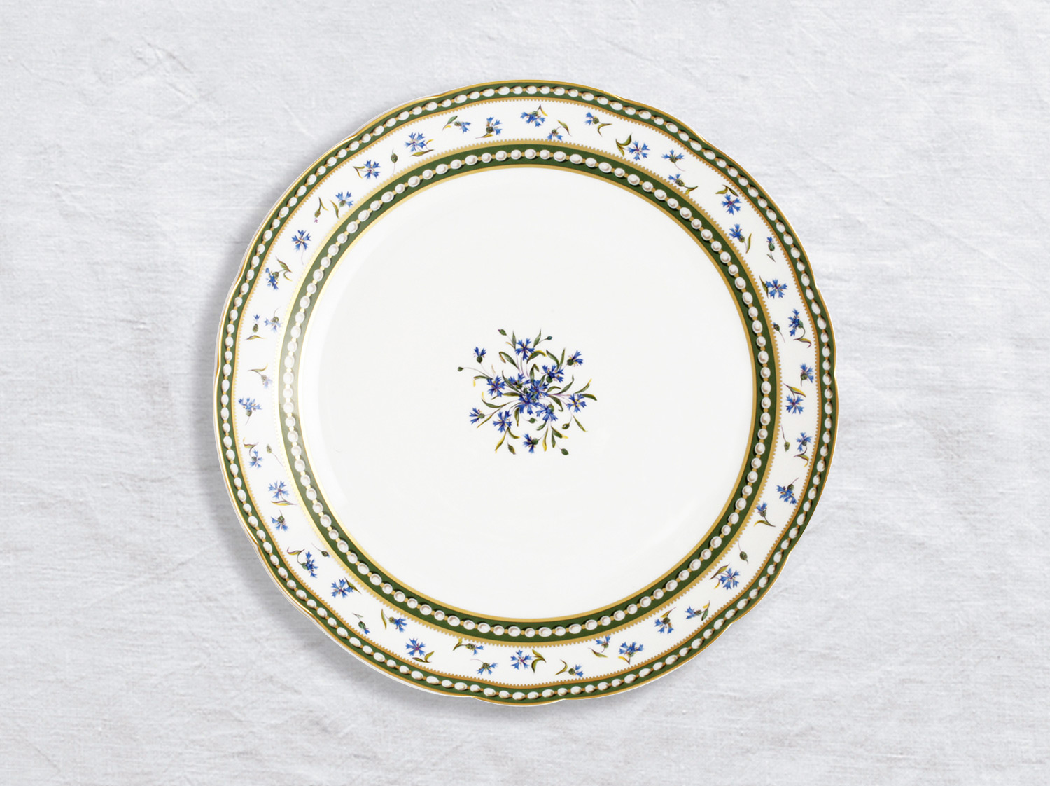 Plat rond creux 29 cm en porcelaine de la collection Marie-antoinette Bernardaud