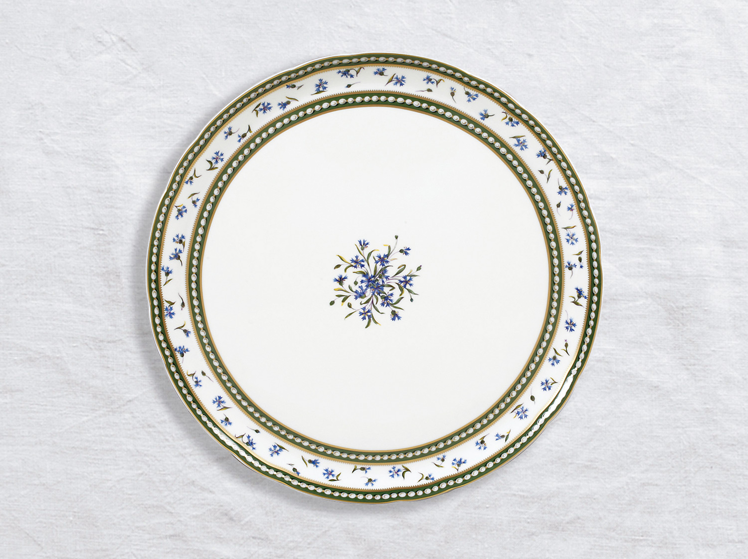 Plat à tarte 32 cm en porcelaine de la collection Marie-antoinette Bernardaud