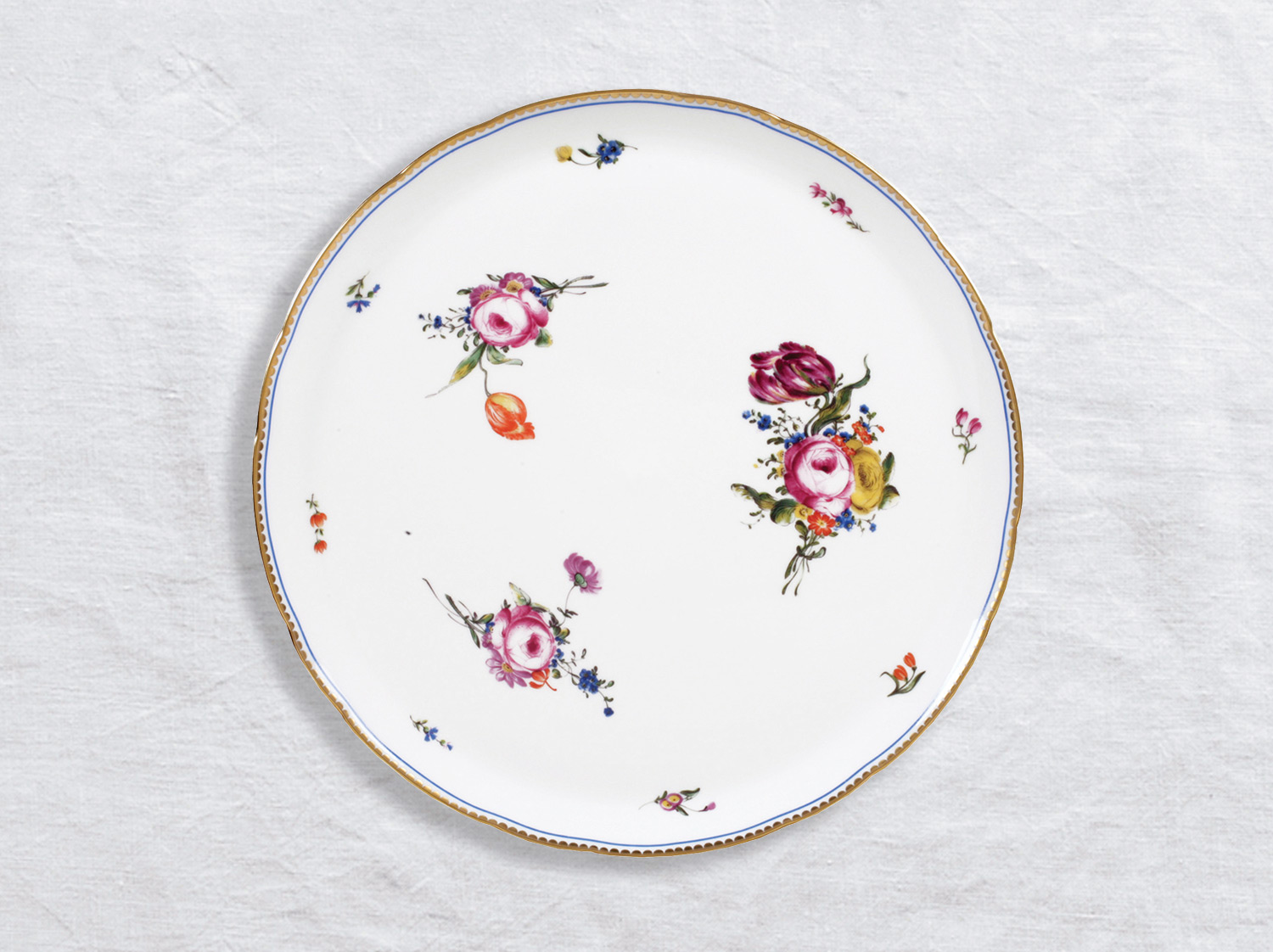 Plat à tarte 32 cm en porcelaine de la collection A la reine Bernardaud