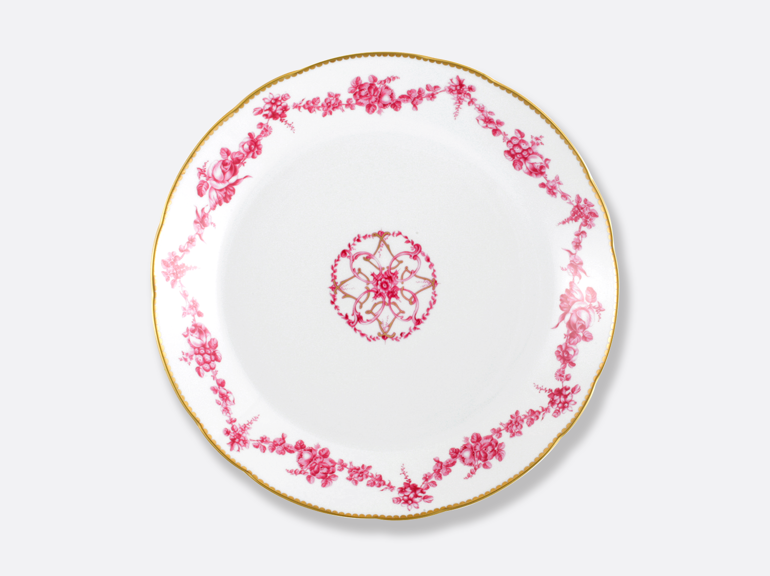 Plat rond creux 29 cm en porcelaine de la collection Louis xv Bernardaud