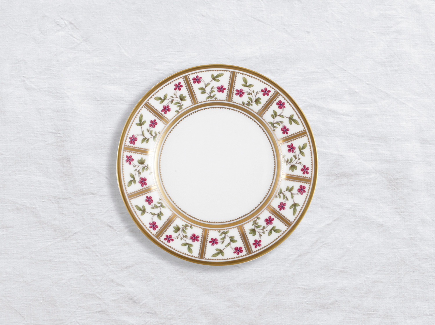Assiette à pain 16 cm en porcelaine de la collection Roseraie Bernardaud