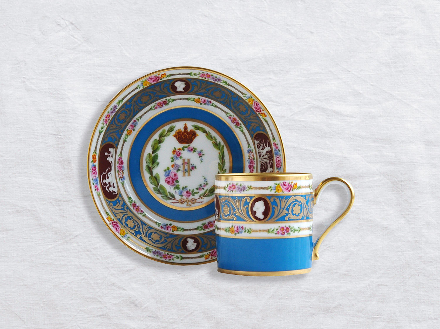 China Litron cup & saucer of the collection Catherine II de Russie | Bernardaud