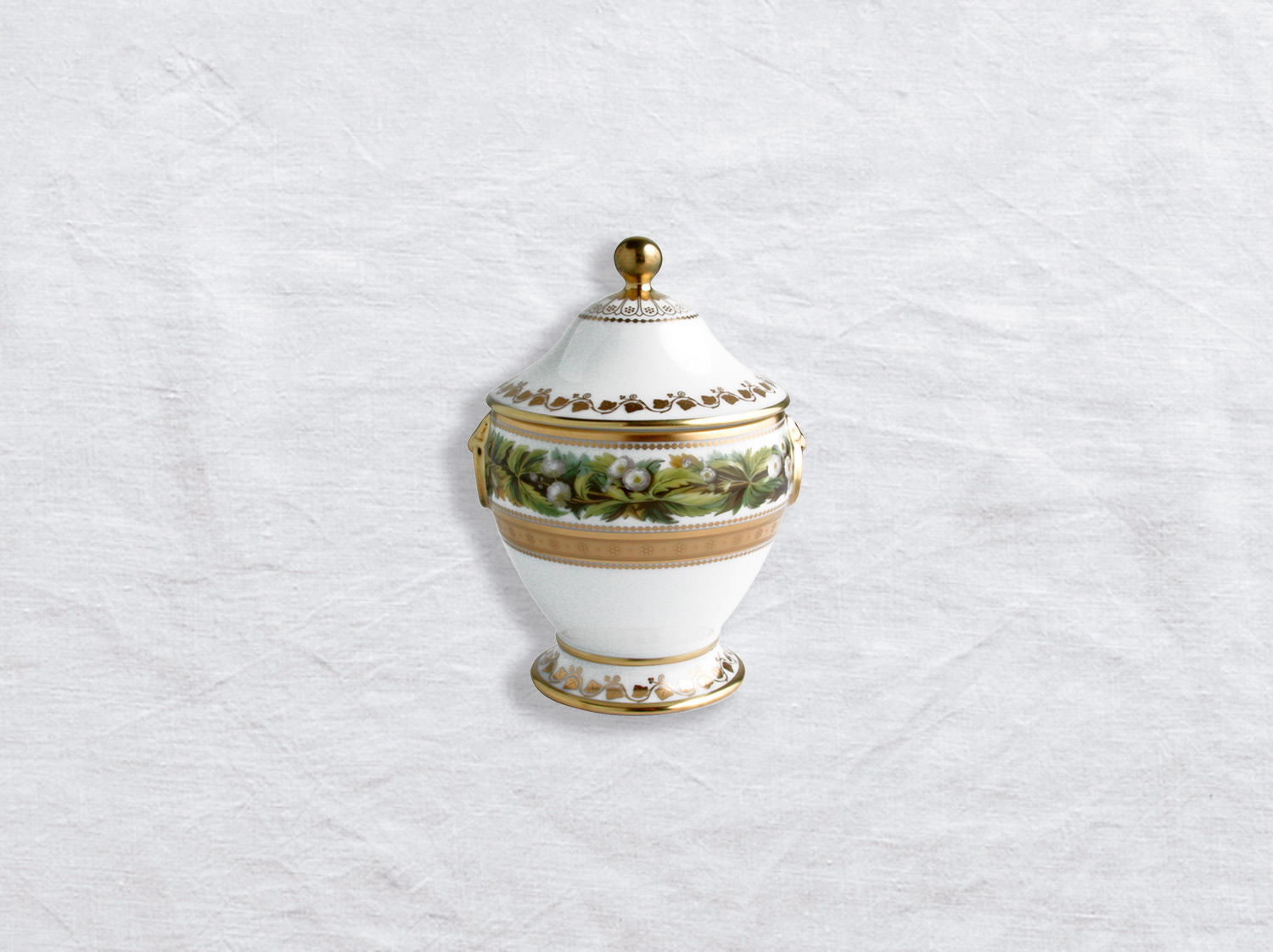 シュガーボウル 200ml en porcelaine de la collection Botanique Bernardaud