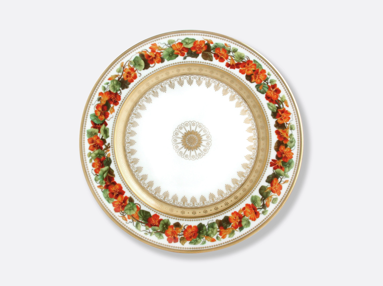 Assiette à dîner Capucine 26 cm en porcelaine de la collection Botanique Bernardaud