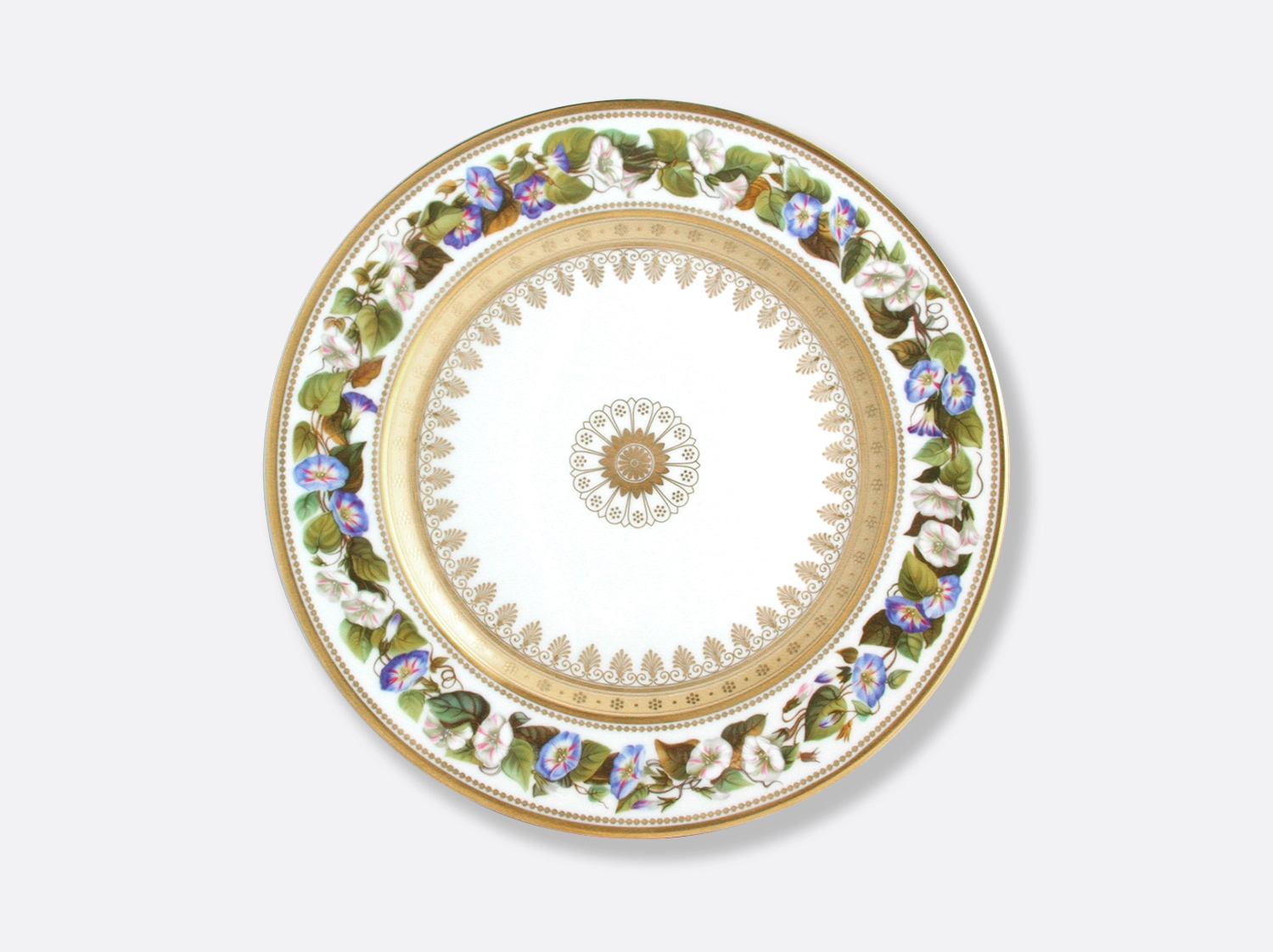 Assiette à dîner Ipomee pourpre 26 cm en porcelaine de la collection Botanique Bernardaud