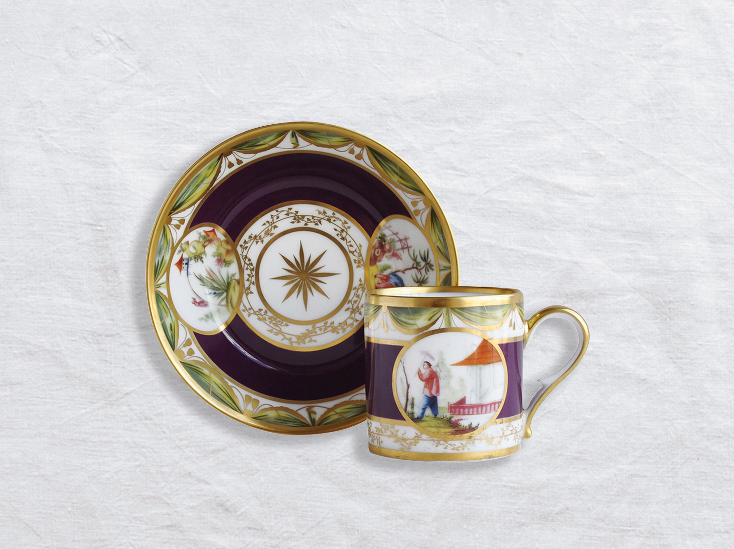 カップ&ソーサー リトロン en porcelaine de la collection Aux chinois Bernardaud