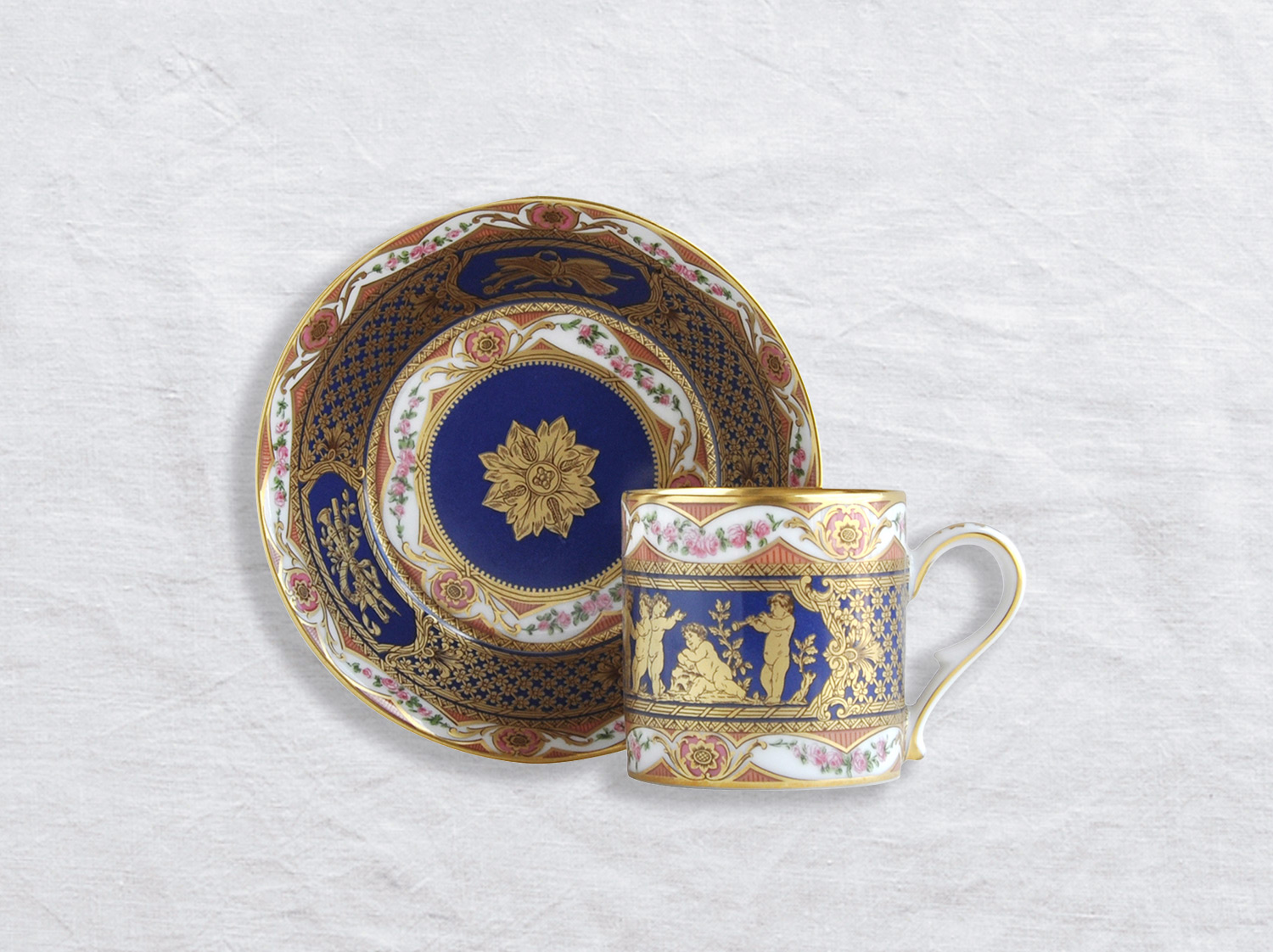China Litron cup and saucer of the collection Ronde d'enfants | Bernardaud