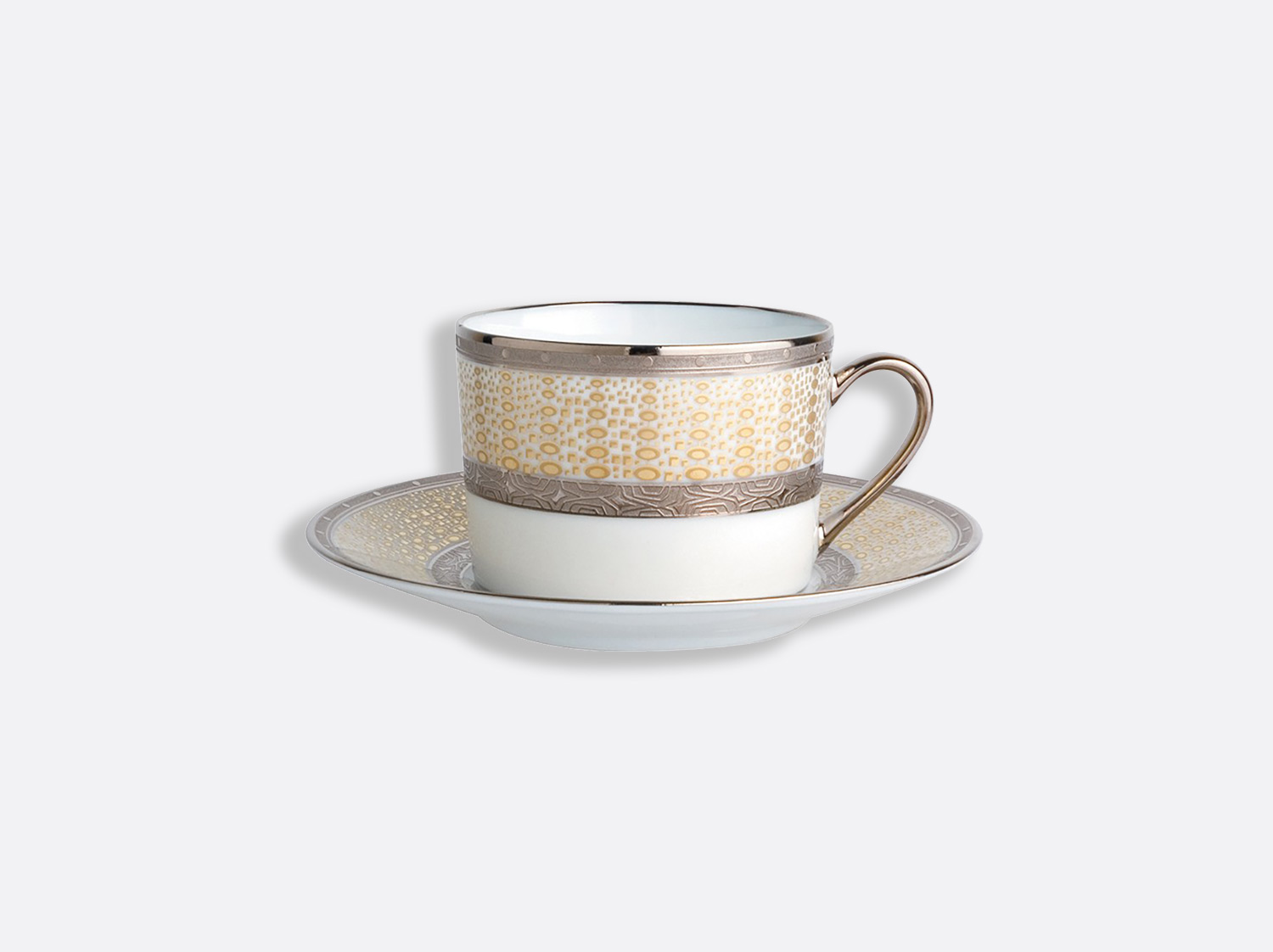 China Set of tea cups and saucers 15 cl of the collection Or d'azur | Bernardaud