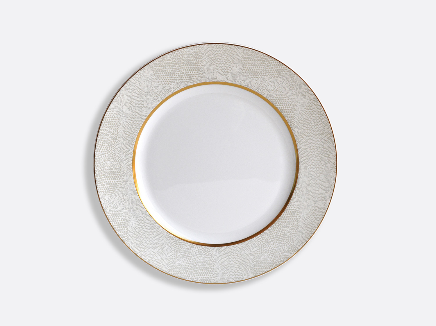 Assiette à dîner 26 cm en porcelaine de la collection Sauvage Or Blanc Bernardaud