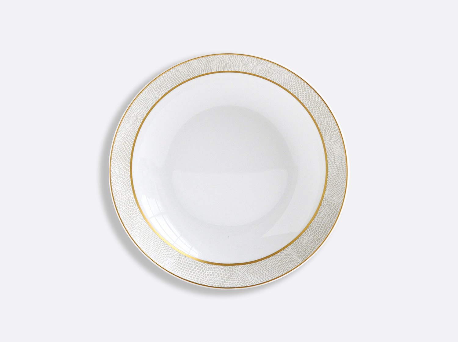 Assiette creuse calotte 19 cm en porcelaine de la collection Sauvage Or Blanc Bernardaud