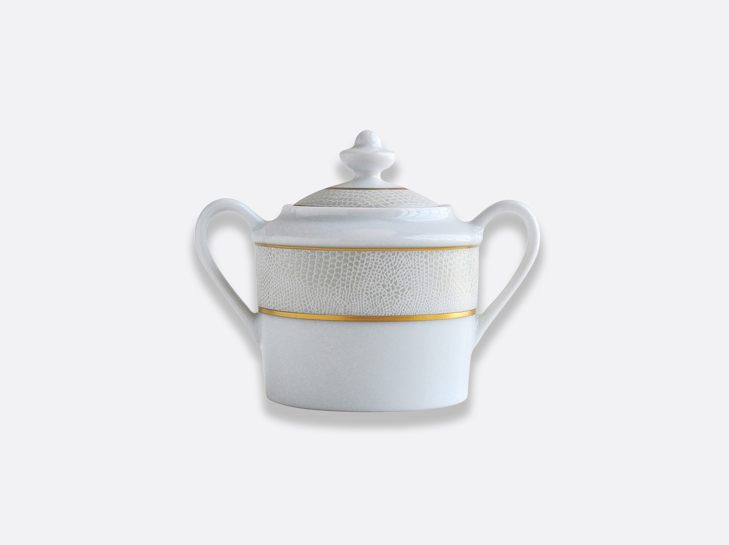 Sucrier 6 tasses en porcelaine de la collection Sauvage Or Blanc Bernardaud