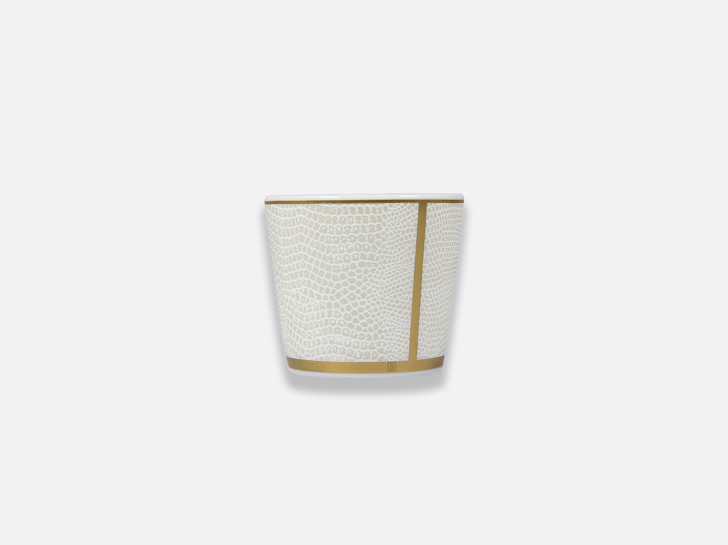 Timbale 6 cl 6 cm en porcelaine de la collection Sauvage Or Blanc Bernardaud