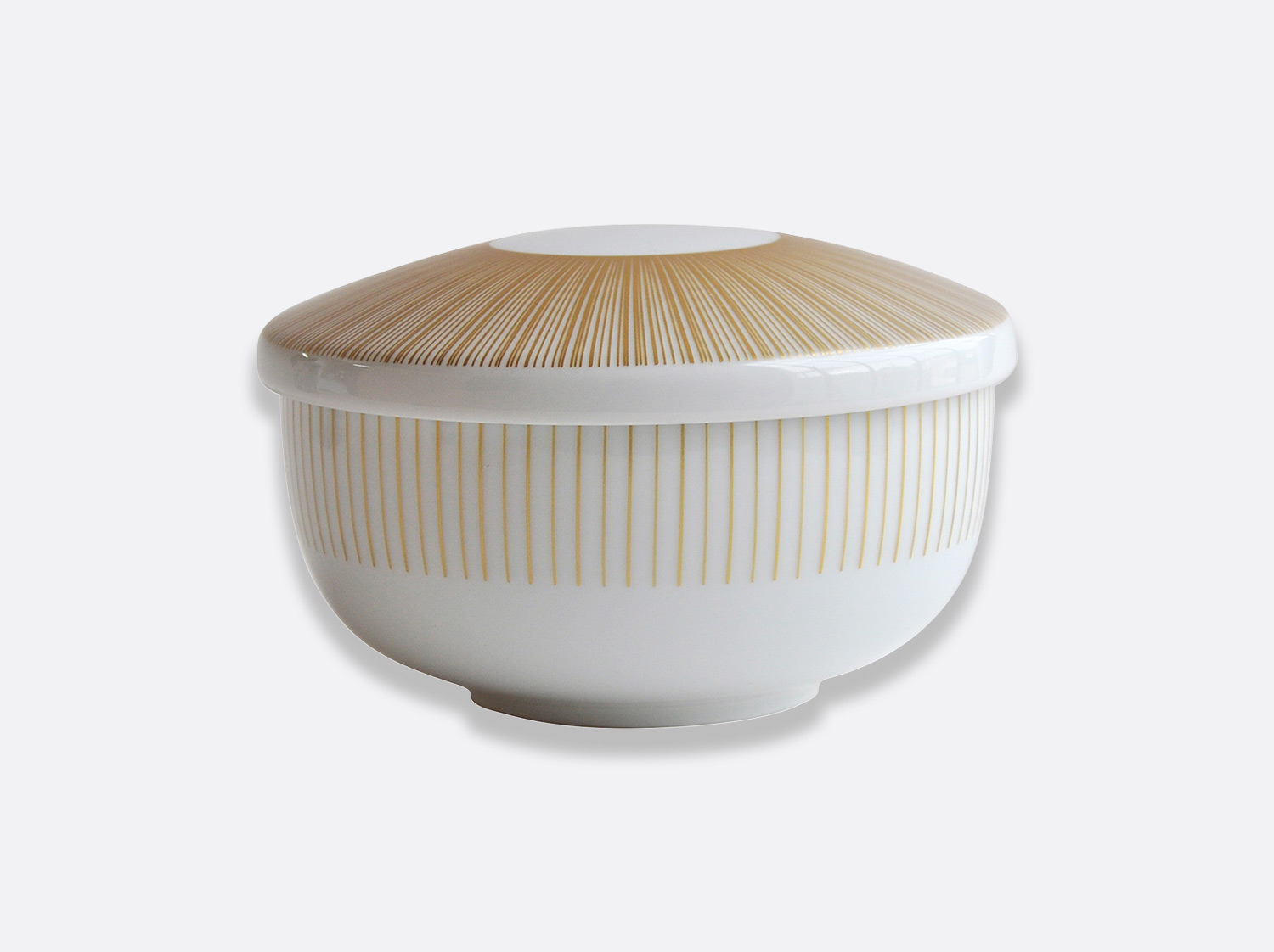 Bol à riz haut avec couvercle en porcelaine de la collection Sol Bernardaud
