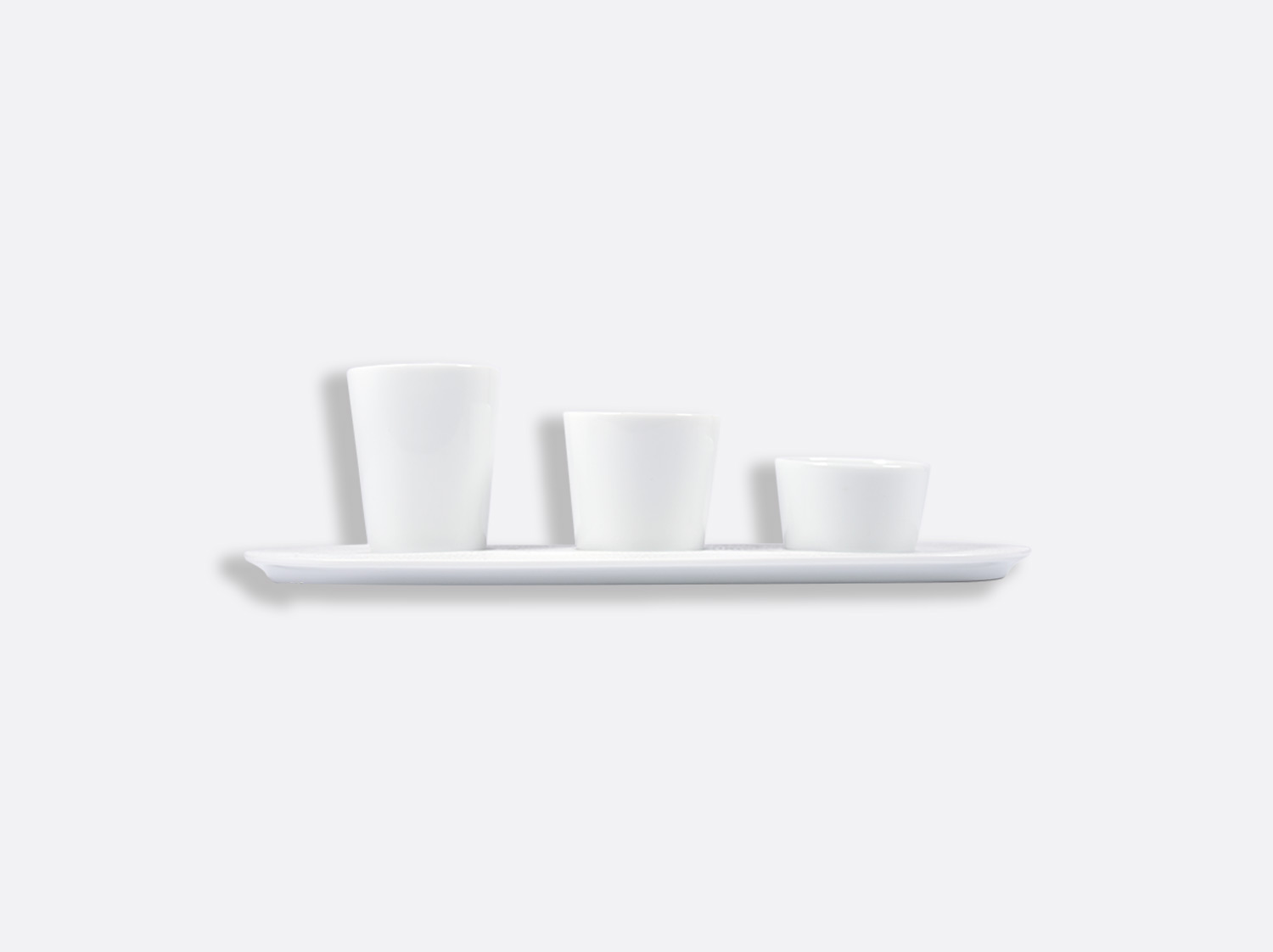 China Compartment tray for 3 tumblers (tray only) 30 cm of the collection Ecume blanc aile mat | Bernardaud