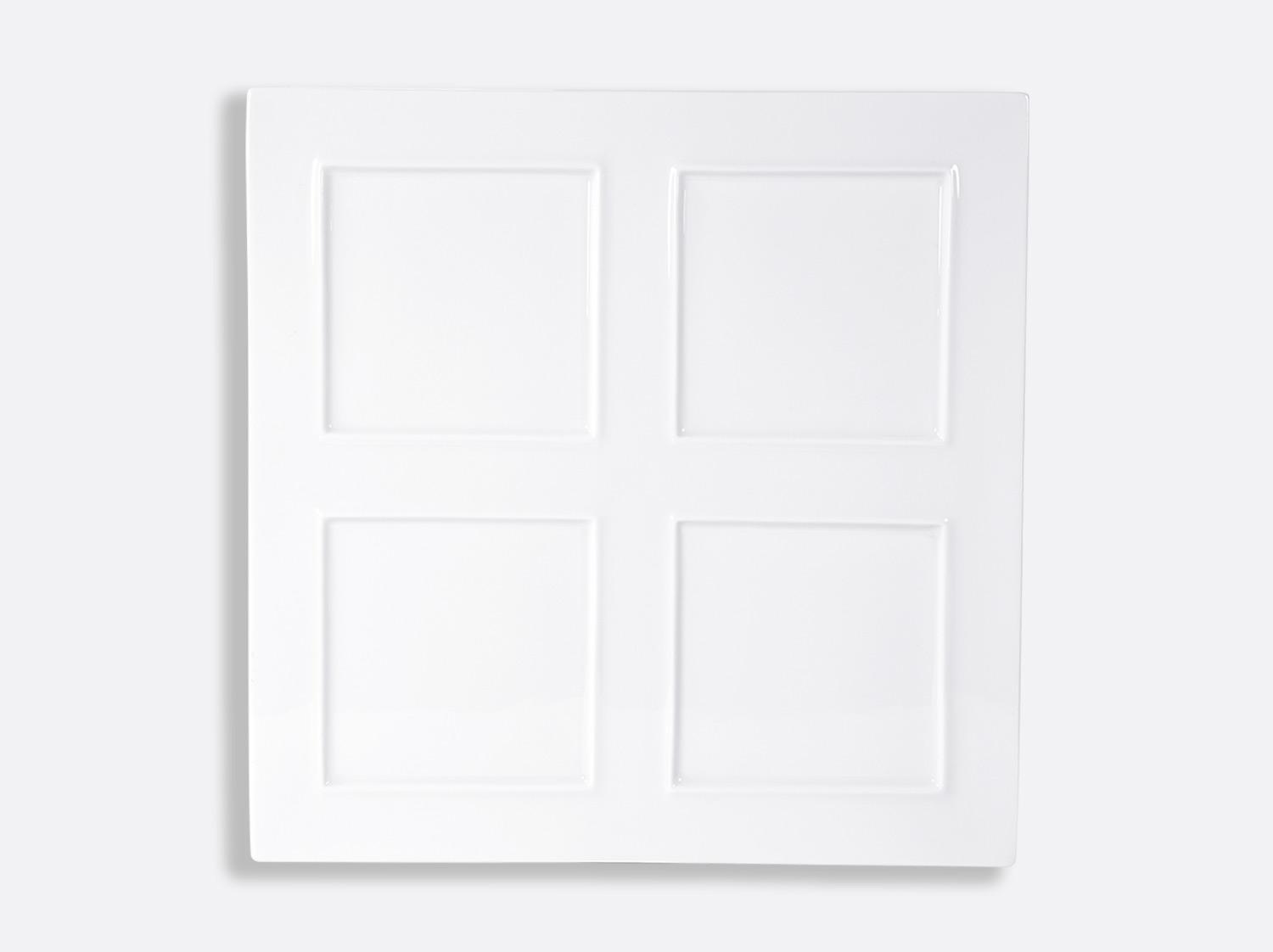 China Tonga square "picture" plate 11.5" x 11.5" of the collection Fusion blanc | Bernardaud