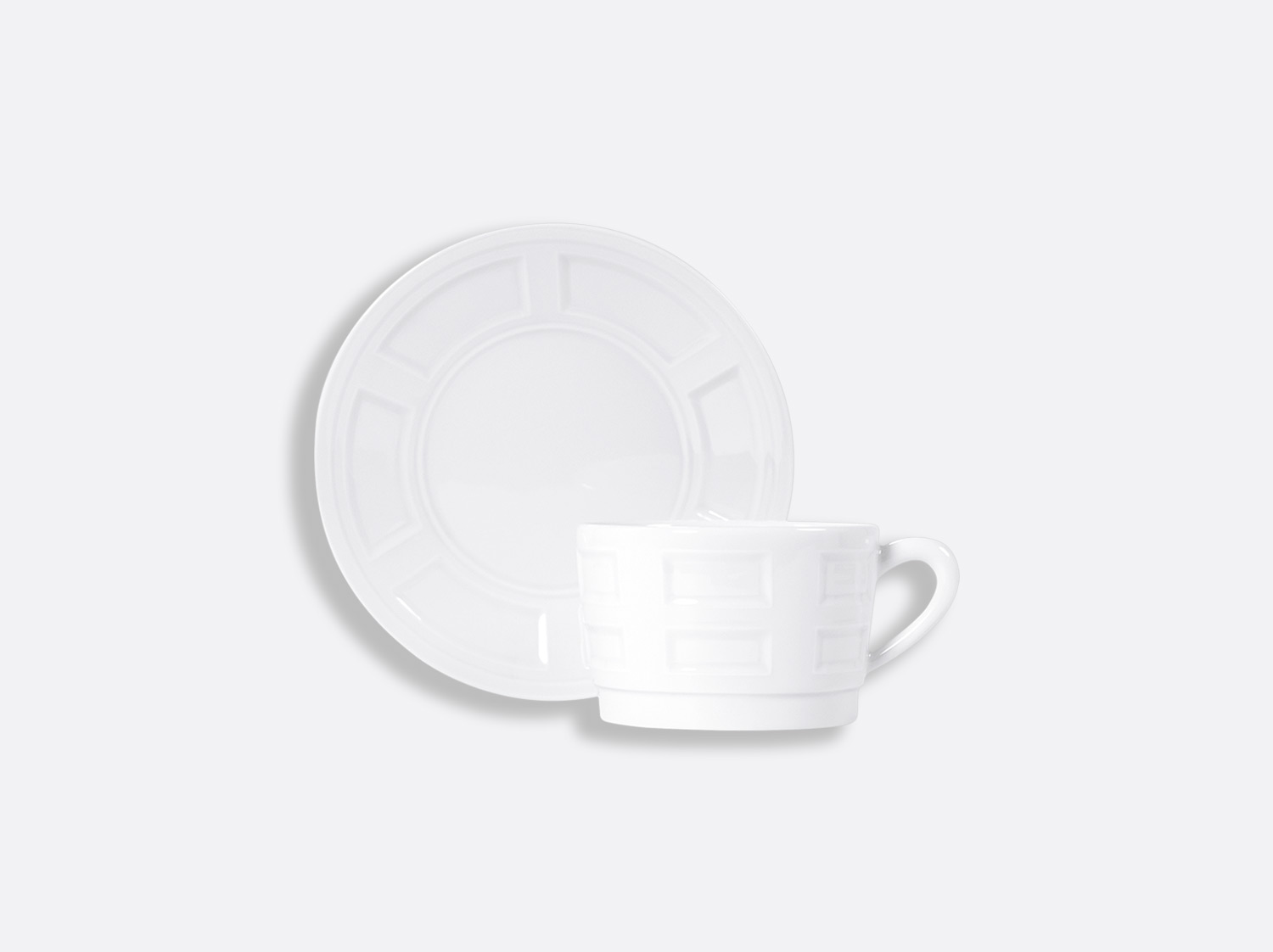China Stackable breakfast cup and saucer 8.5 oz of the collection Athos blanc | Bernardaud
