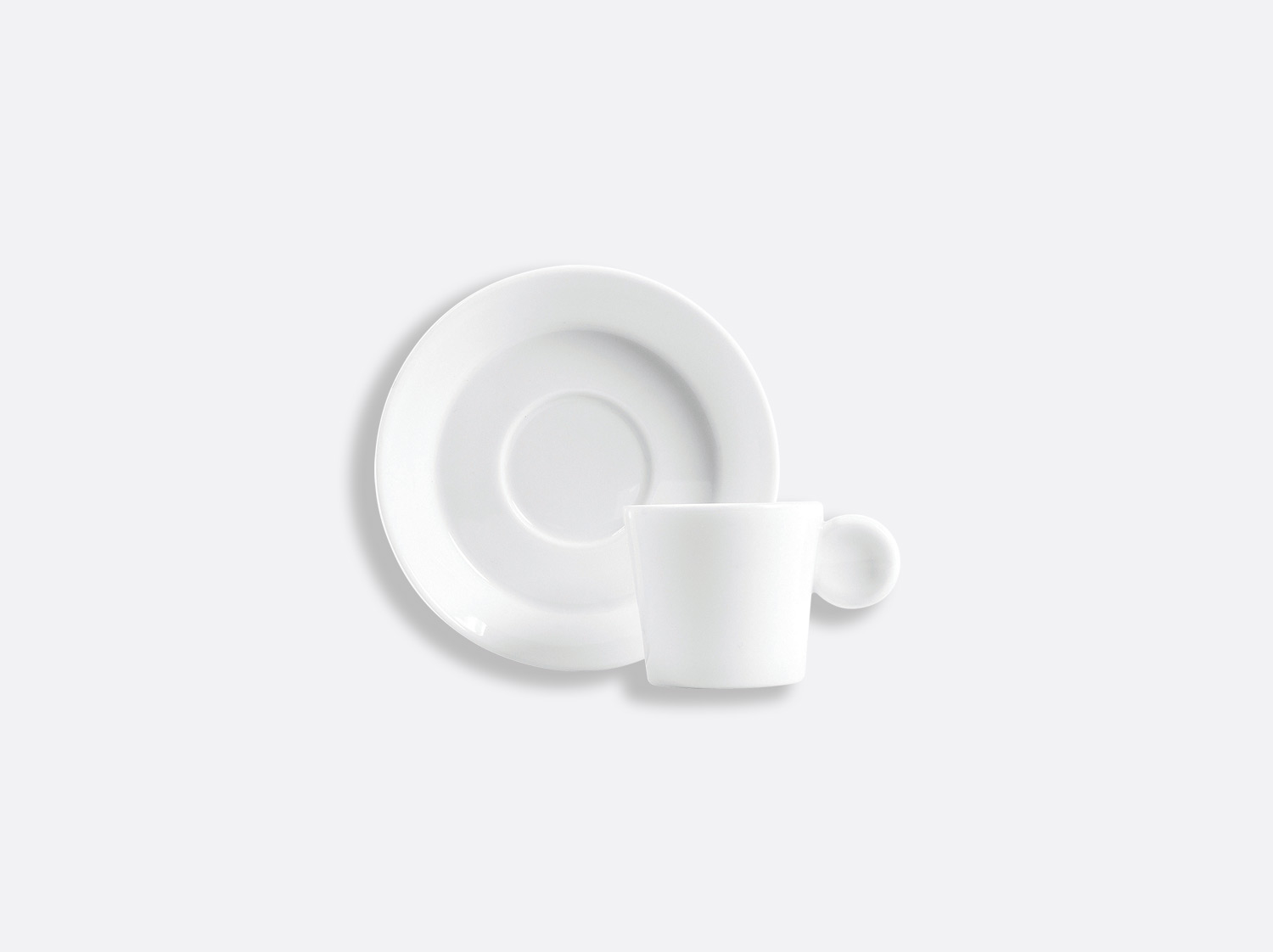 China Irazu espresso cup and saucer 1.4 oz of the collection Fantaisies blanches | Bernardaud