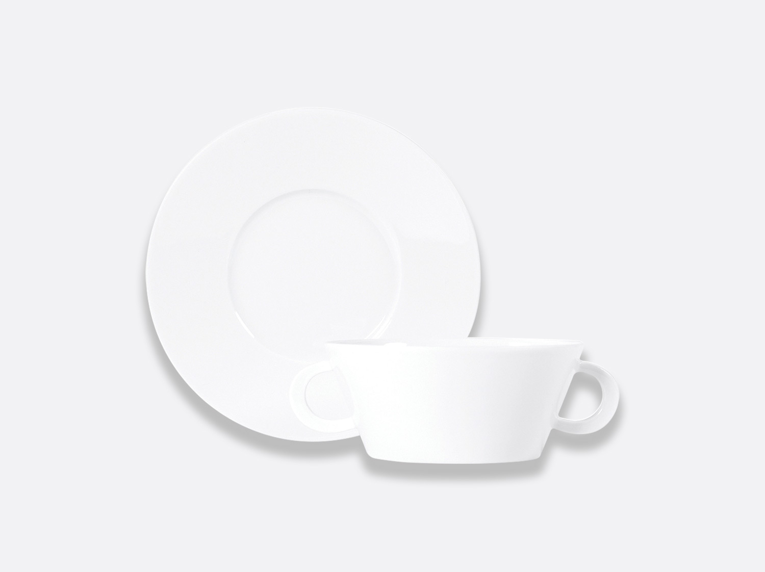 China Opus cream cup and saucer 8.5 oz of the collection Fantaisies blanches | Bernardaud