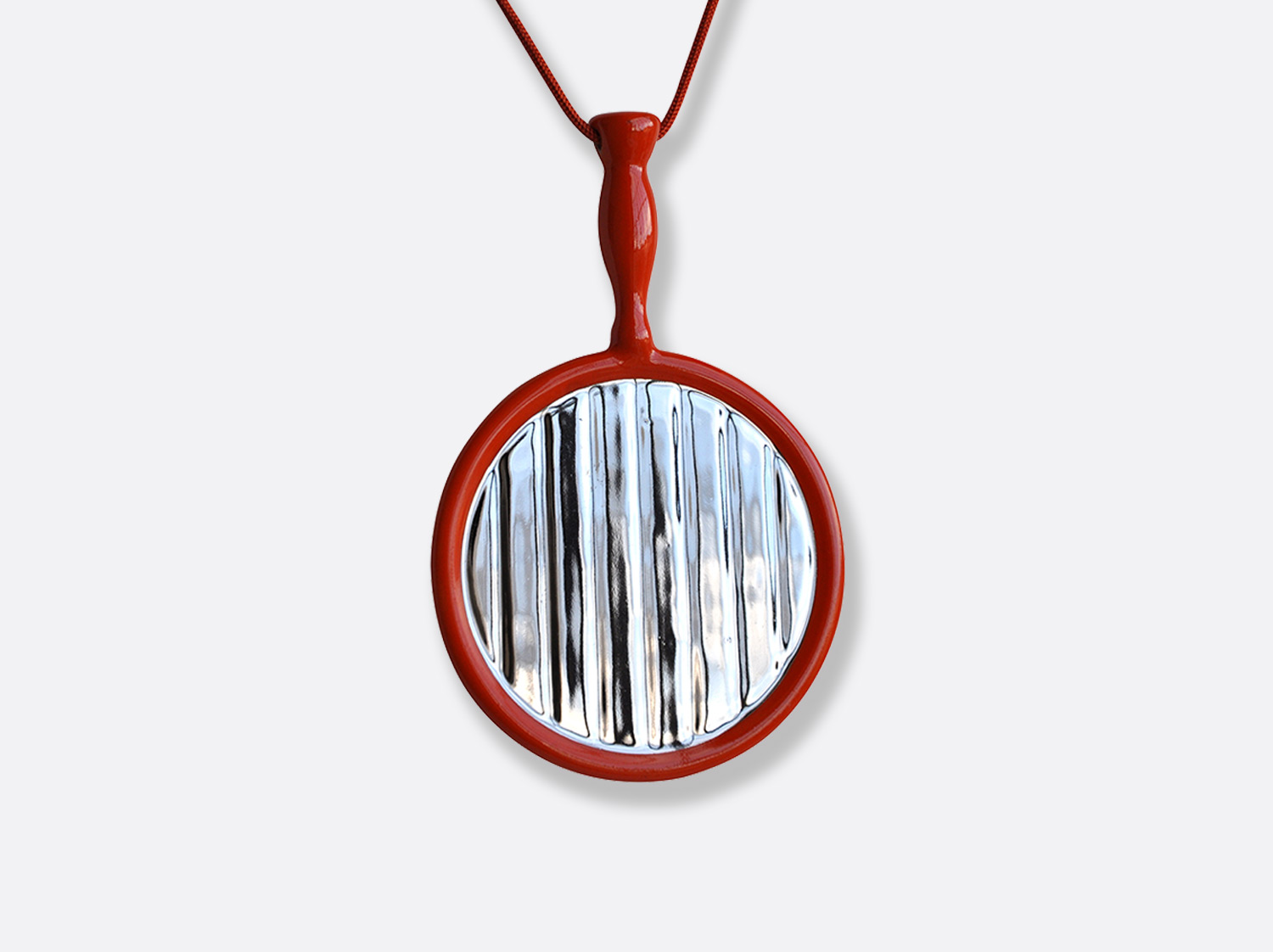 China Red pendant of the collection MIROIR - JULIO LE PARC | Bernardaud