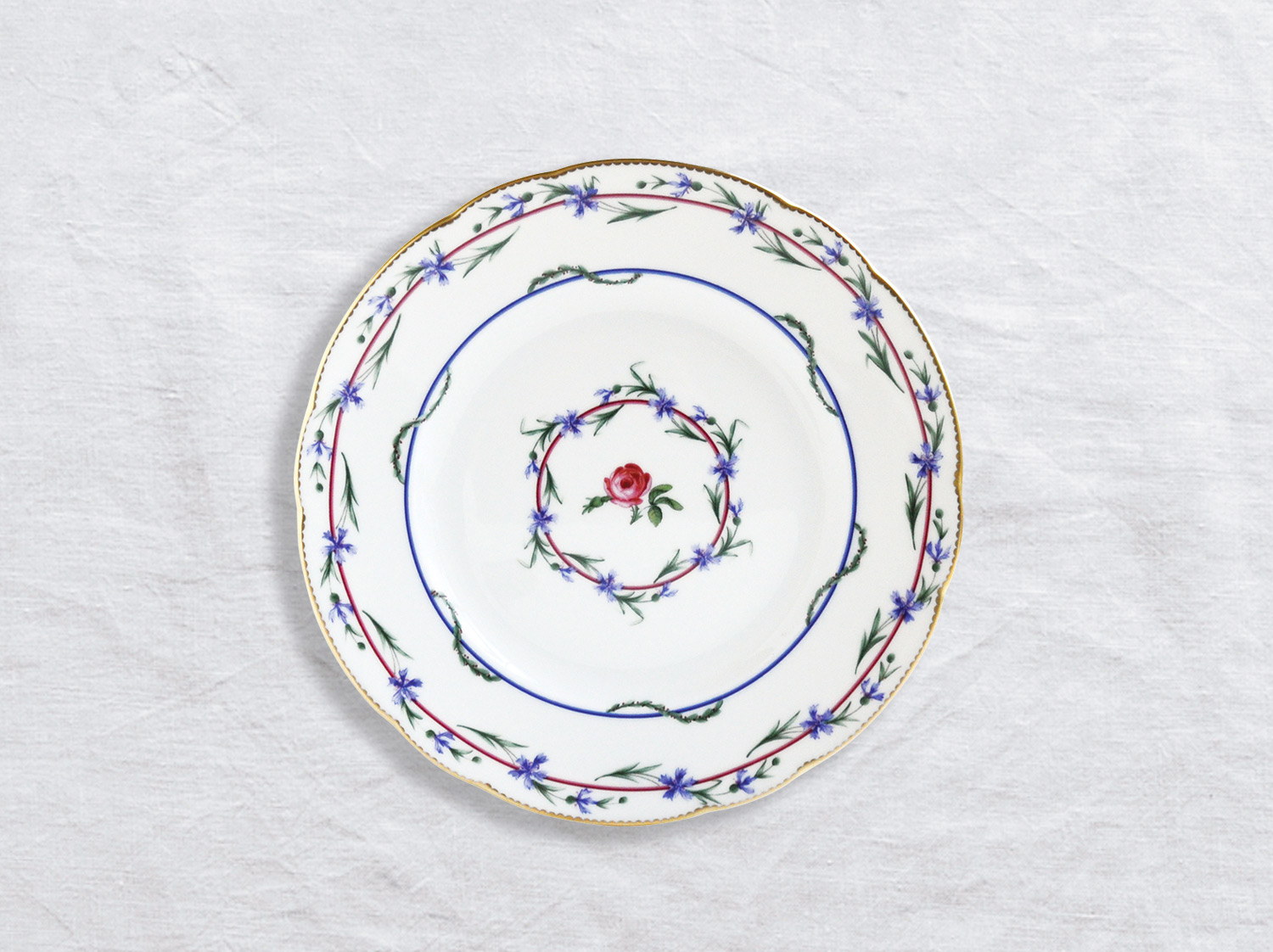 Assiette à dessert 21 cm en porcelaine de la collection Gobelet du roy Bernardaud
