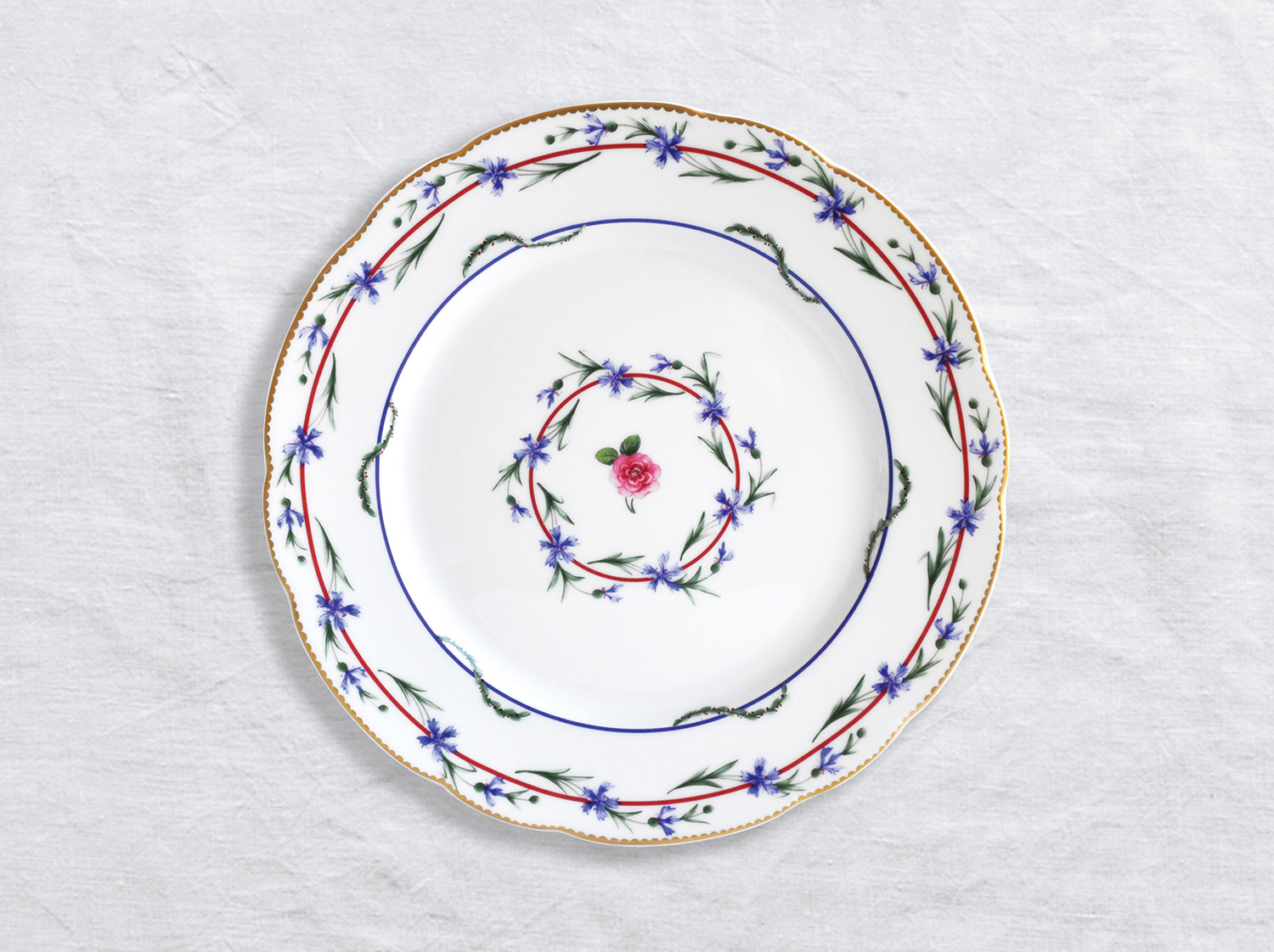 Assiette à diner 26 cm en porcelaine de la collection Gobelet du roy Bernardaud
