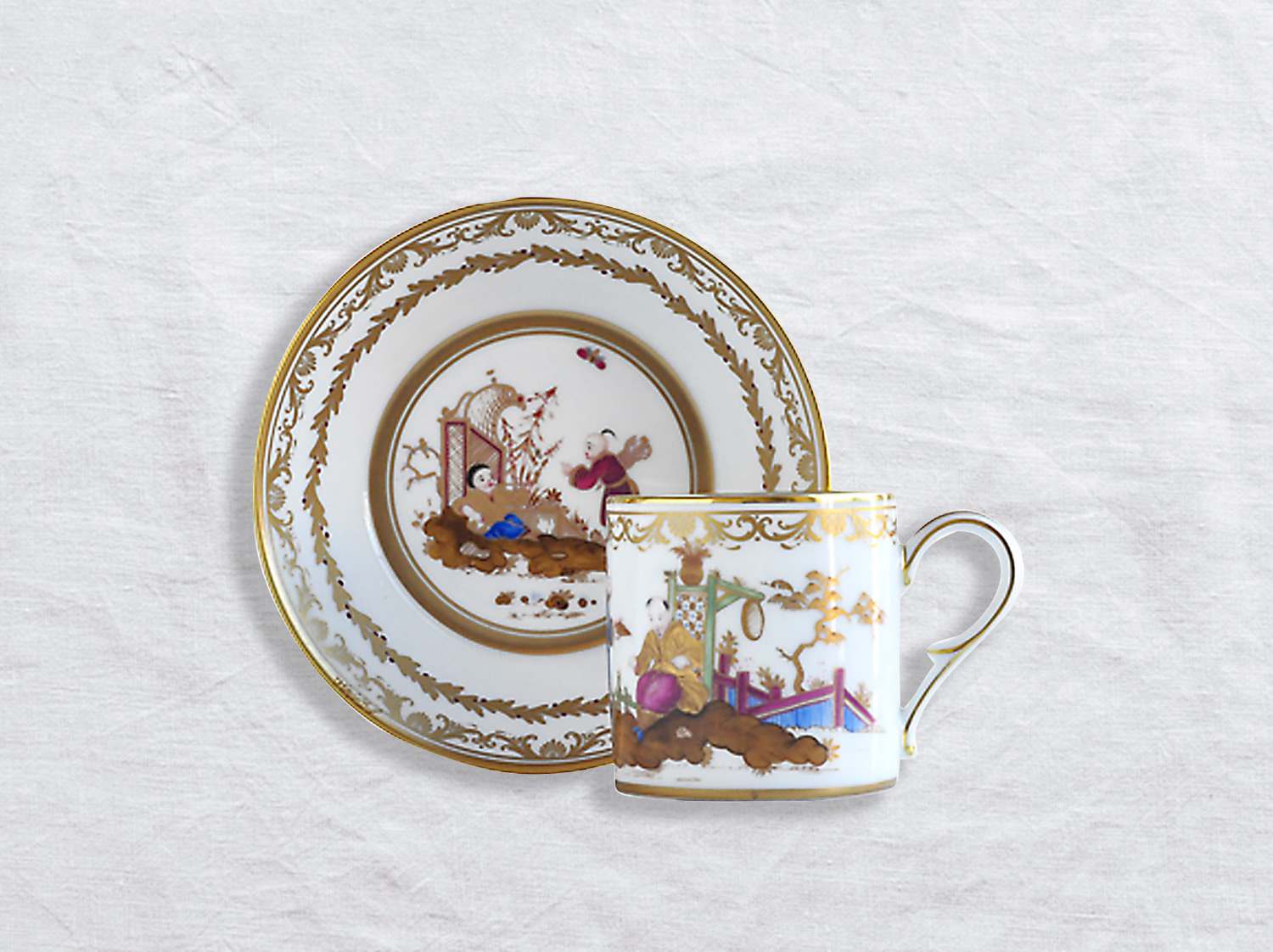 China Litron cup and saucer of the collection AU JARDIN CHINOIS | Bernardaud