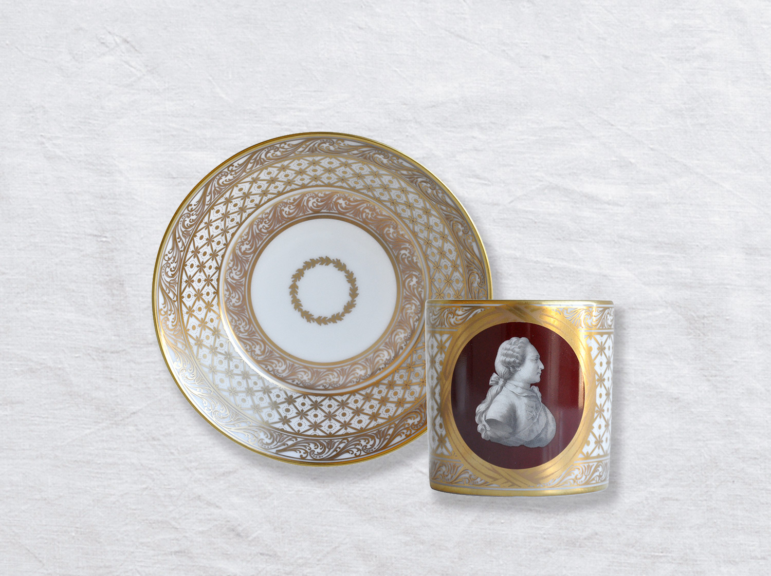 China Litron cup and saucer of the collection AU ROI LOUIS XVI | Bernardaud