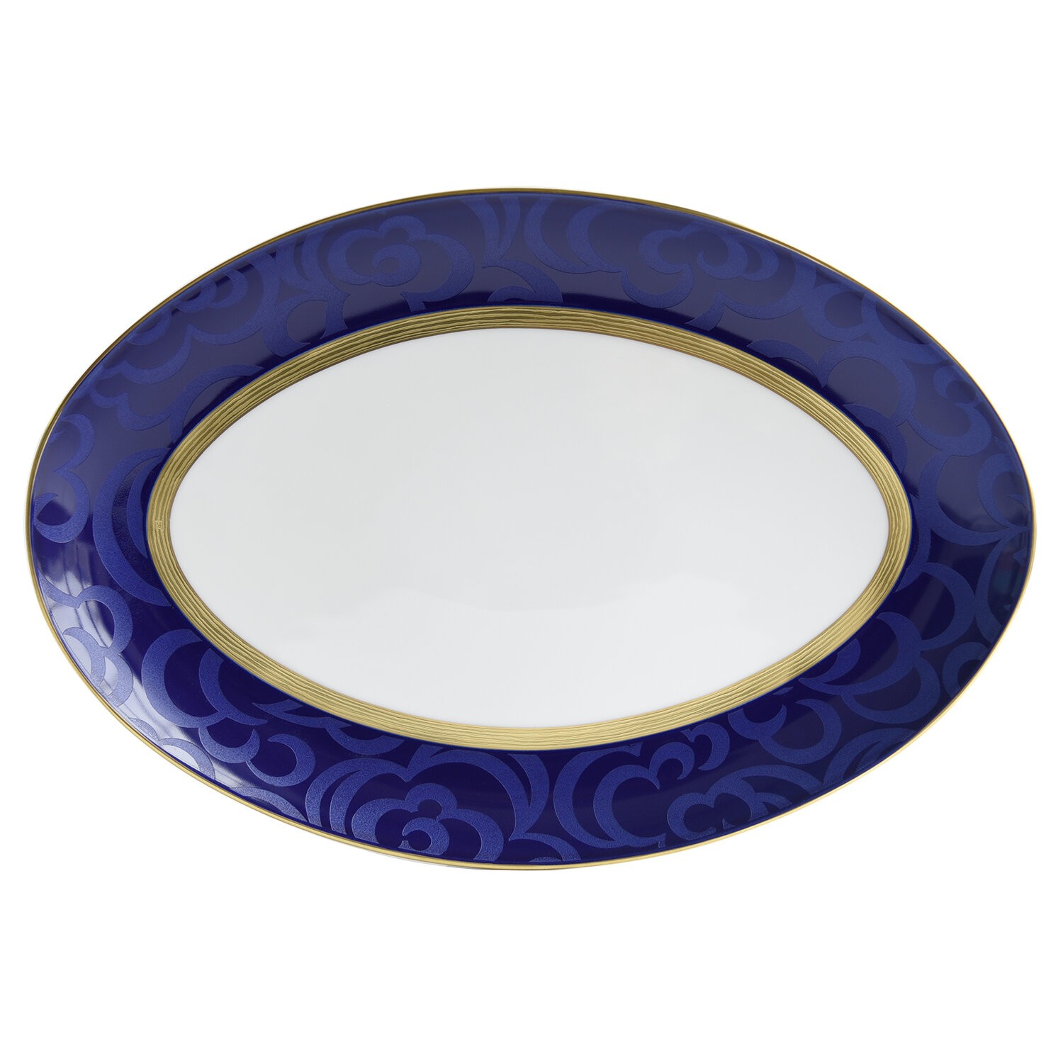 China Oval platter 13" of the collection Fleur Bleue | Bernardaud