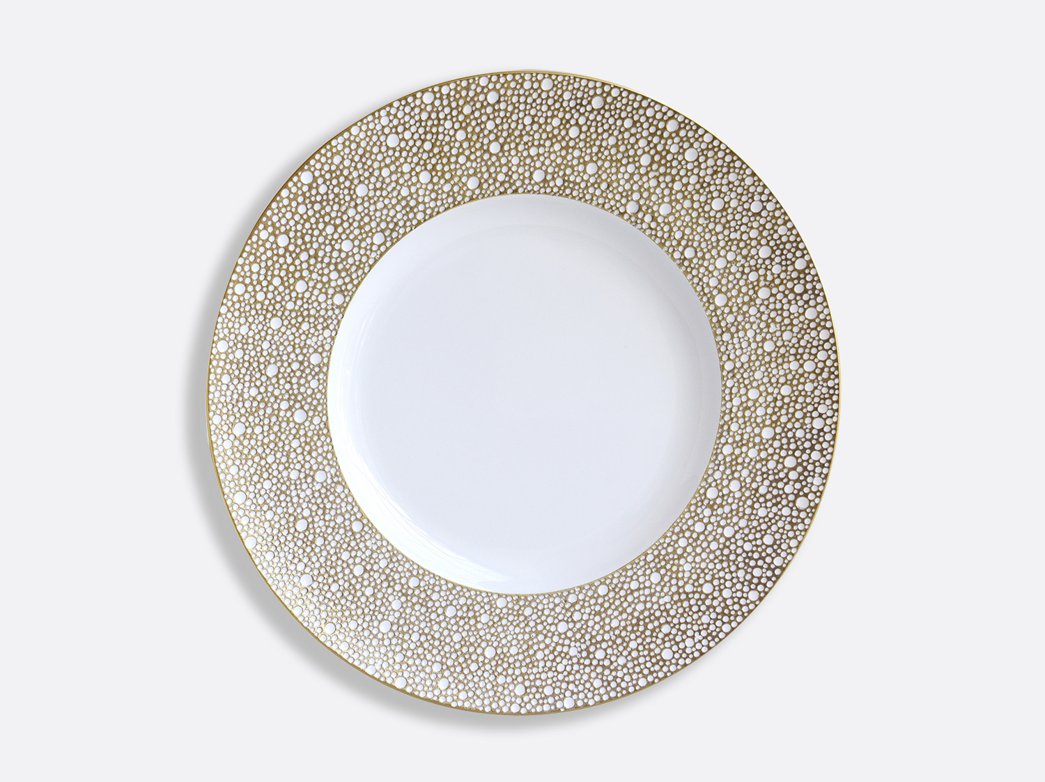 Assiette plate 31,5 cm en porcelaine de la collection Ecume Mordoré Bernardaud