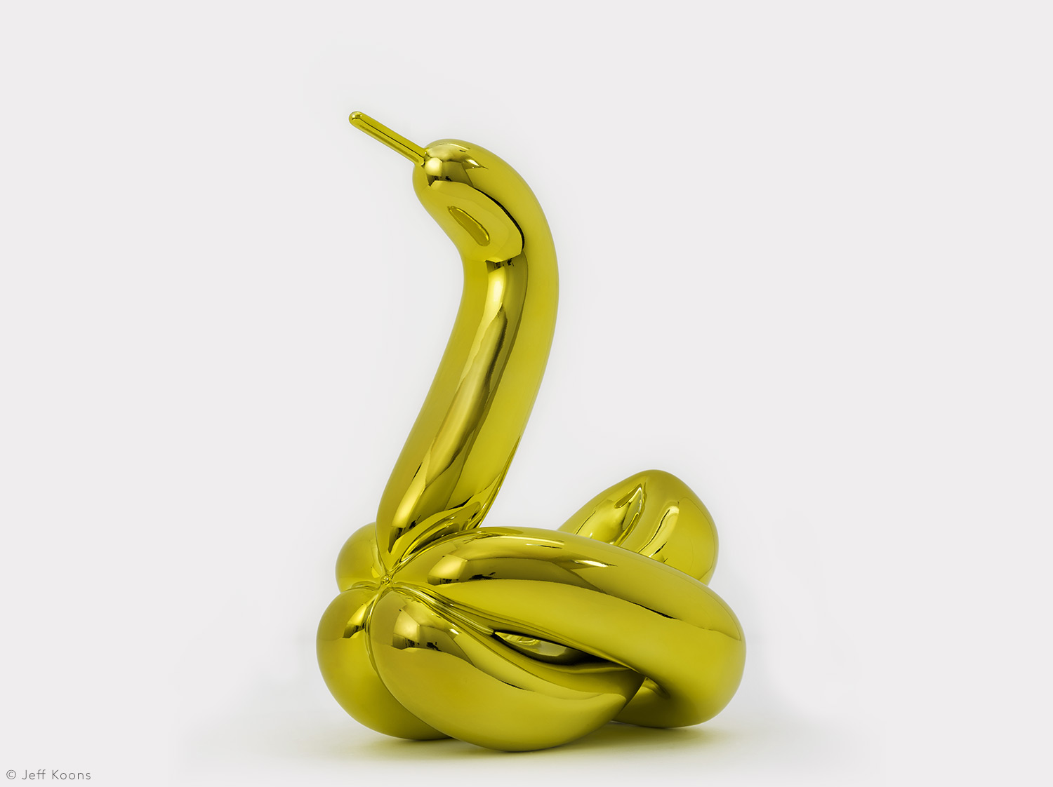 バルーン・スワン・イエロー en porcelaine de la collection BALLOON SWAN (YELLOW) by Jeff Koons Bernardaud
