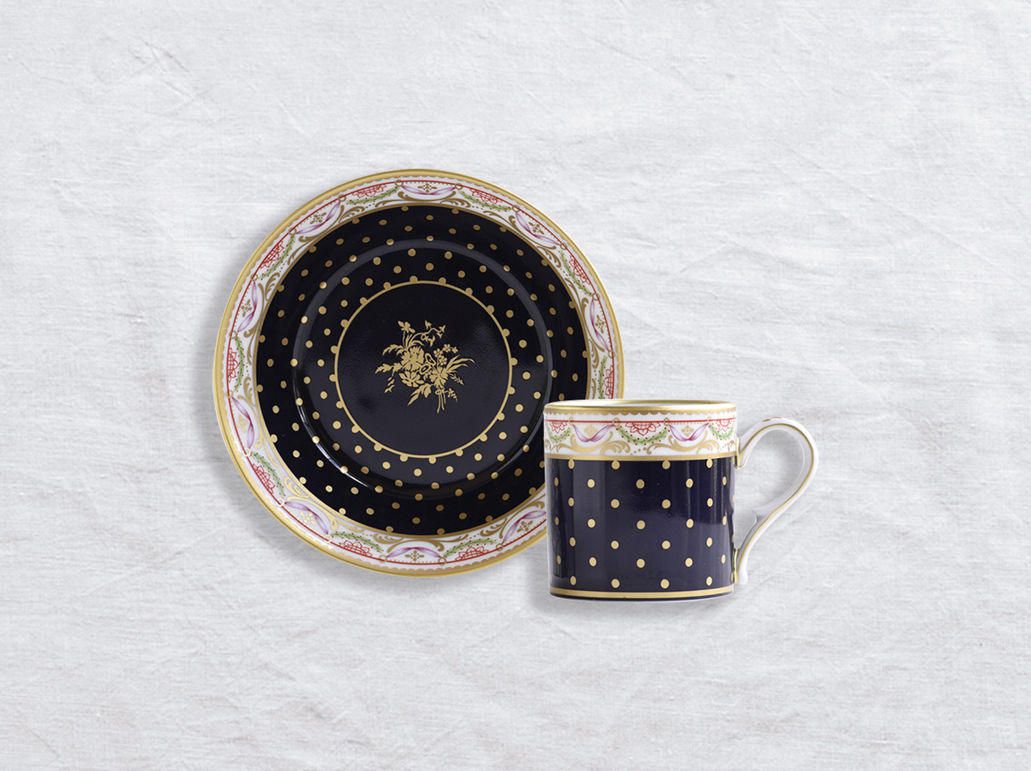 China Litron cup & saucer of the collection BOUQUET DE LA REINE | Bernardaud