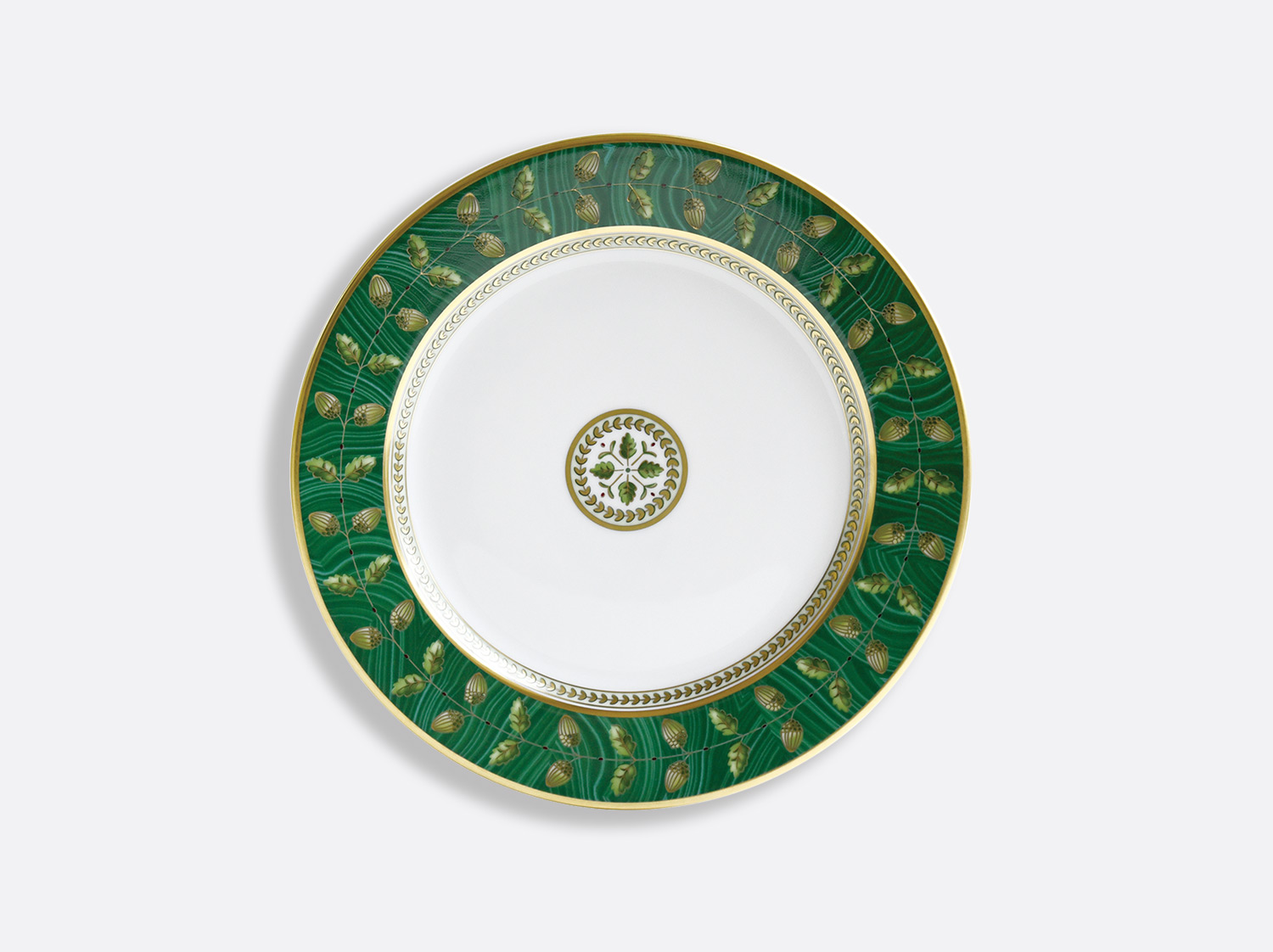 Assiette à dessert 21 cm en porcelaine de la collection Constance Malachite Bernardaud