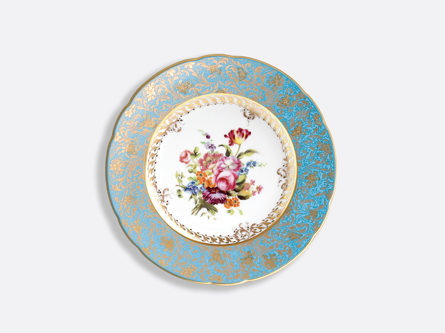 Assiette à dessert 21 cm en porcelaine de la collection Eden Bouquet Bernardaud