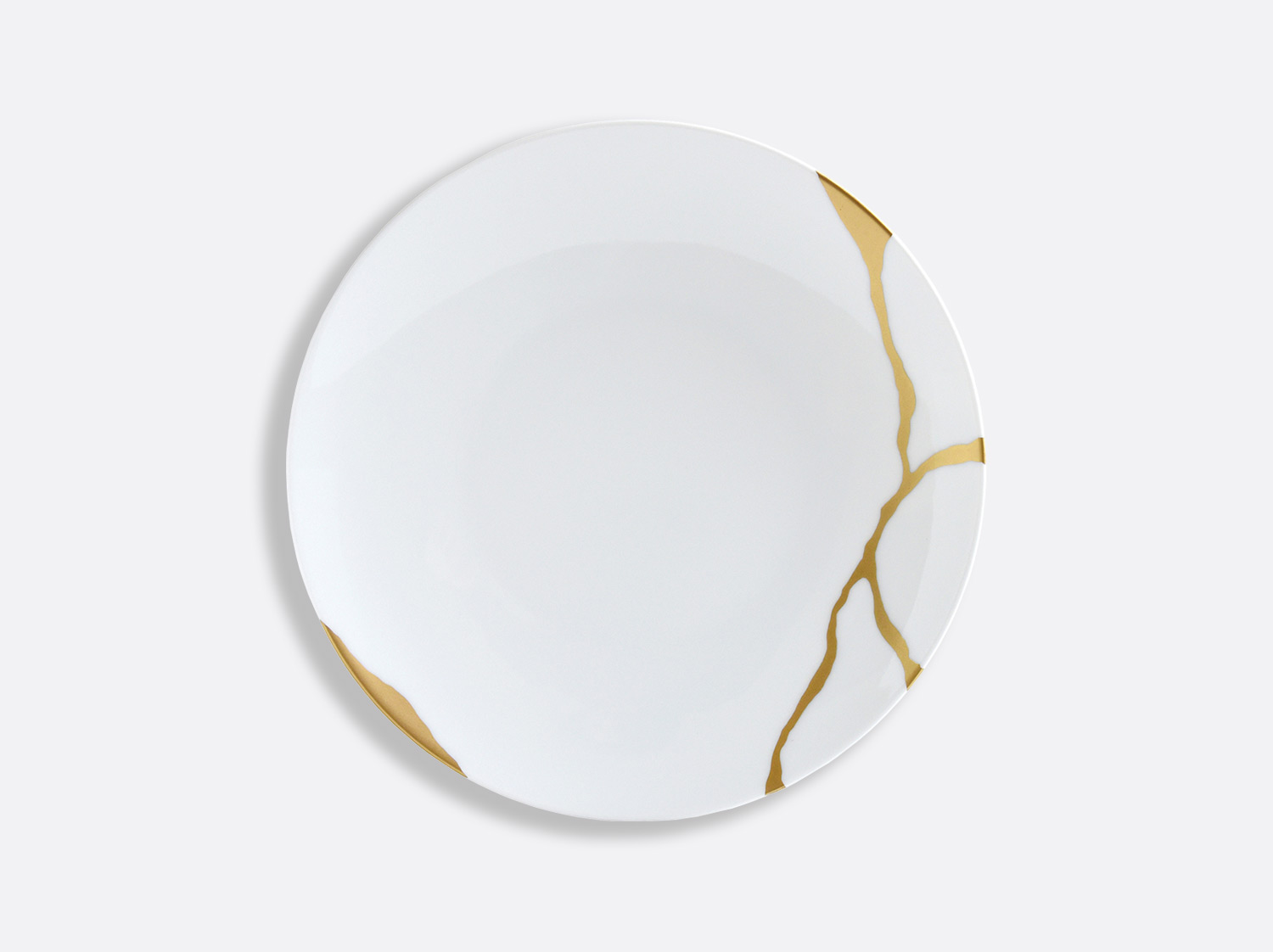 Assiette coupe à dessert 21 cm en porcelaine de la collection Kintsugi Bernardaud
