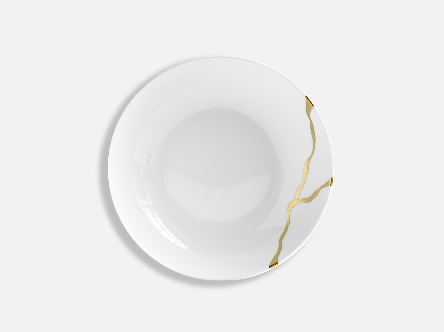 Assiette creuse calotte 19 cm en porcelaine de la collection Kintsugi Bernardaud