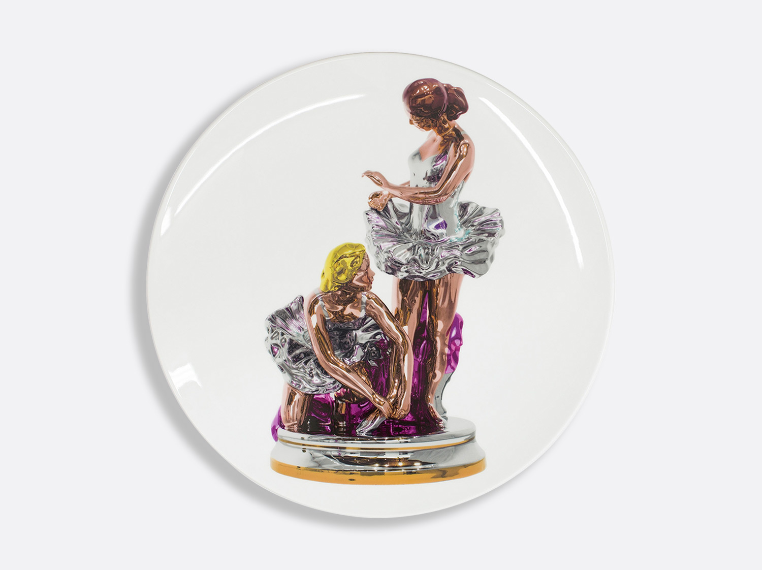 China Coupe service plate 31 cm of the collection BALLERINAS by Jeff Koons | Bernardaud