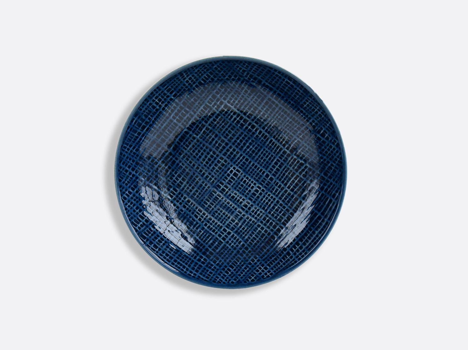 Assiette creuse calotte Bleu Jean 19,2 cm en porcelaine de la collection ORGANZA BLEU JEANS Bernardaud