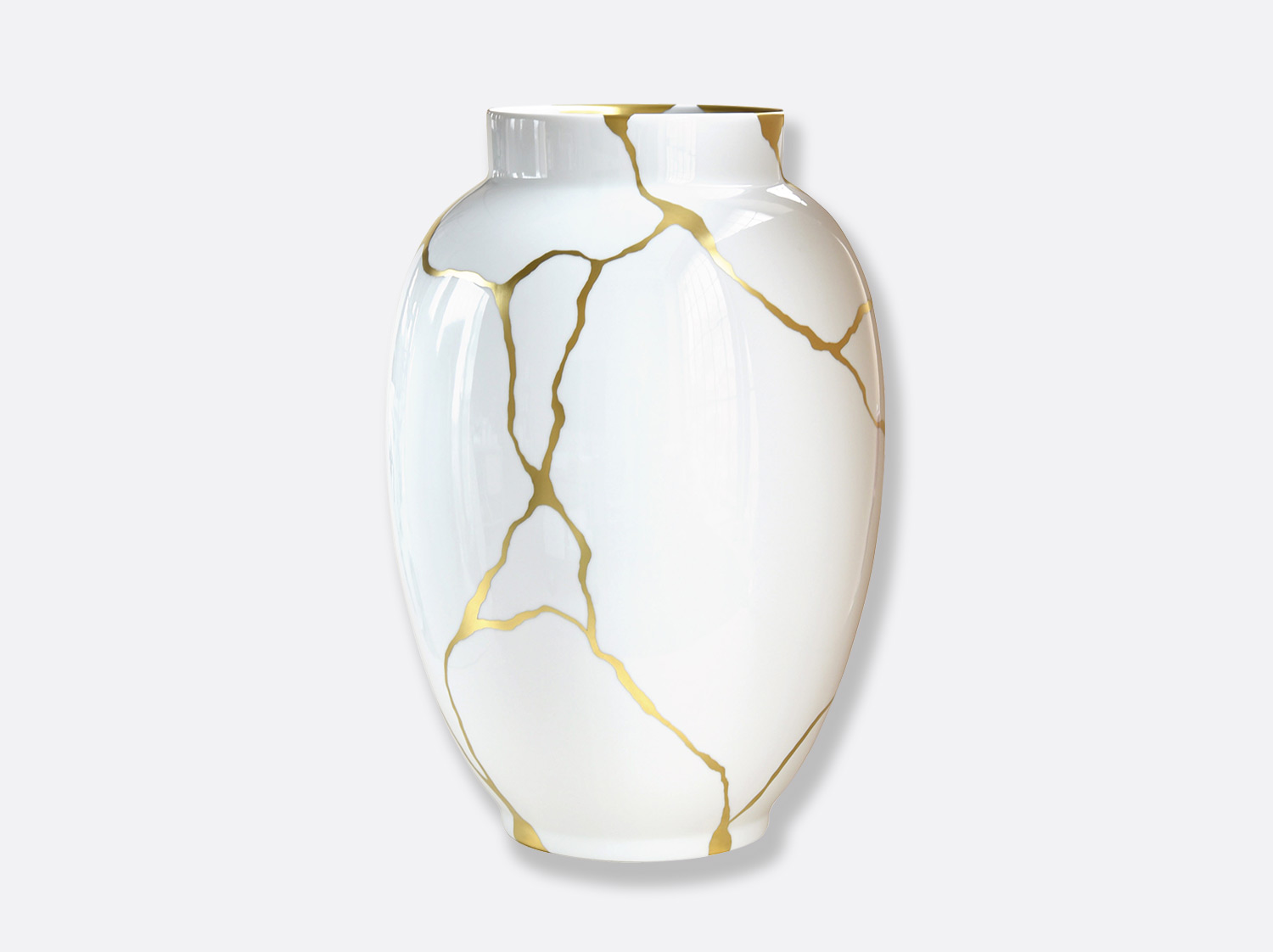 China White large vase H. 57 cm of the collection KINTSUGI | Bernardaud